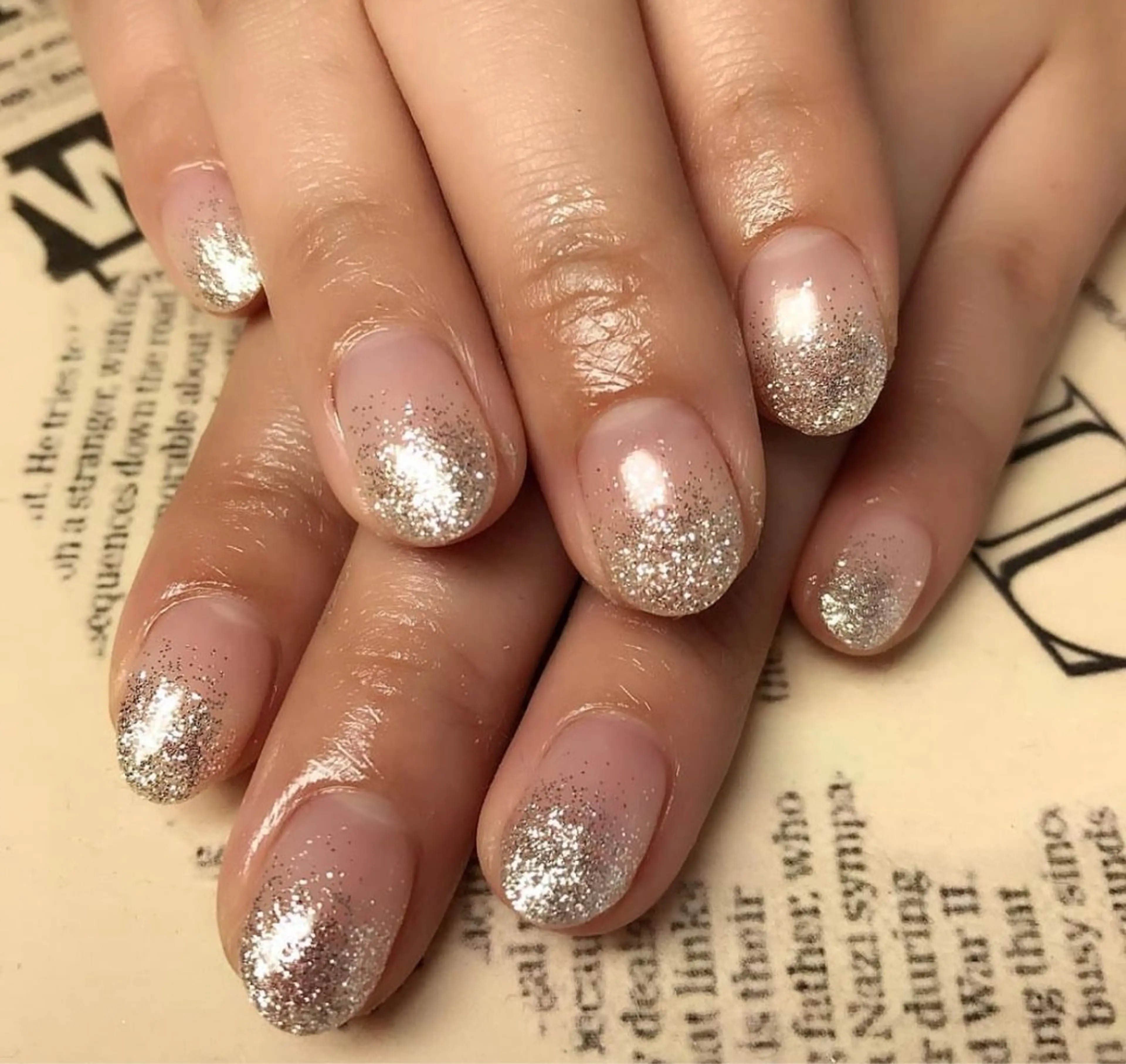 ネイル グラデーション ラメ(グリッター) ラメグラデーション ハンドネイル Ran  nail所属・Ran Nailのネイルデザイン