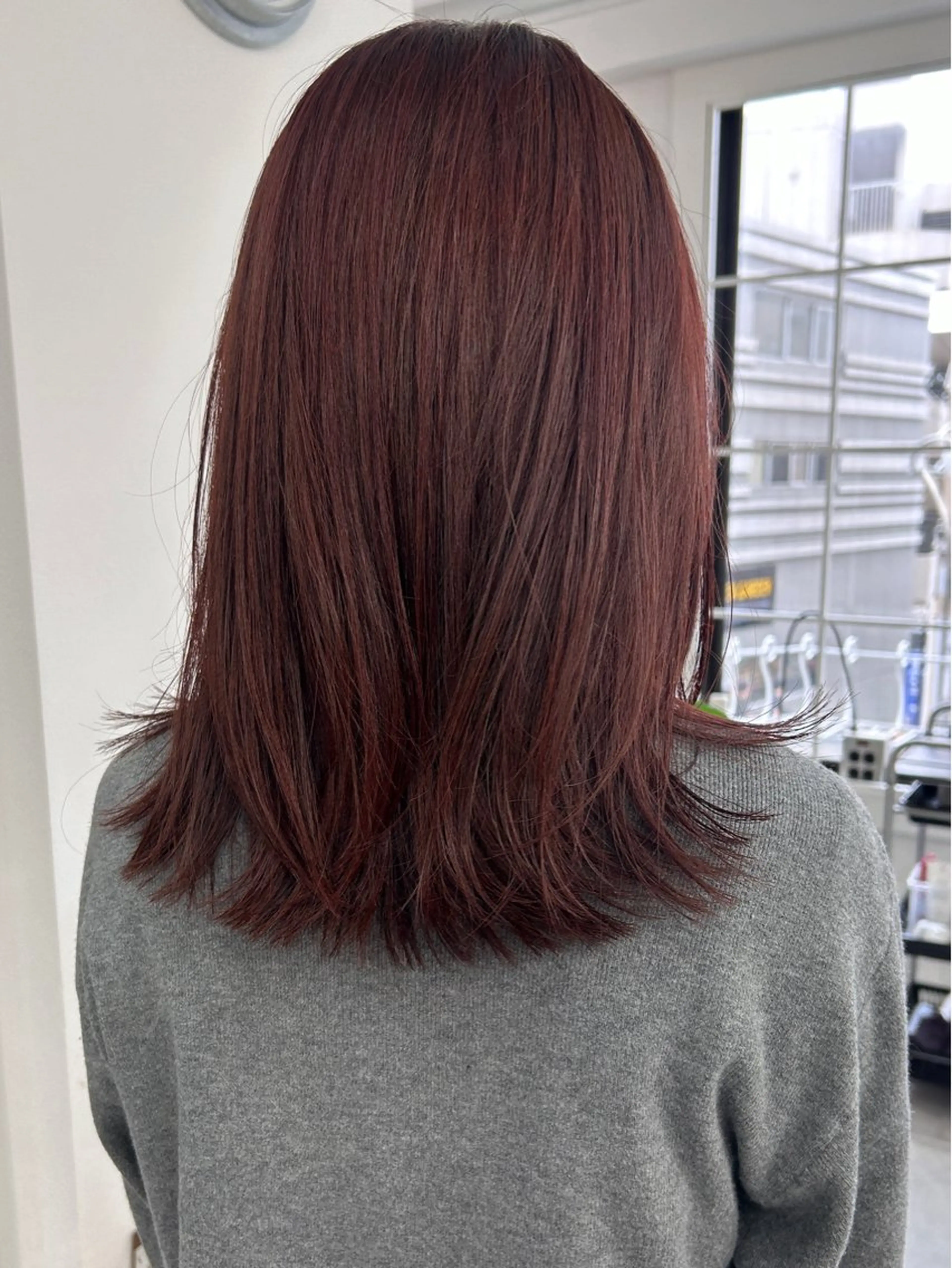 セミロング カラー カット ヘアカラー トリートメント レイヤーボブ/ 艶カラー/サナ🌼のヘアスタイル