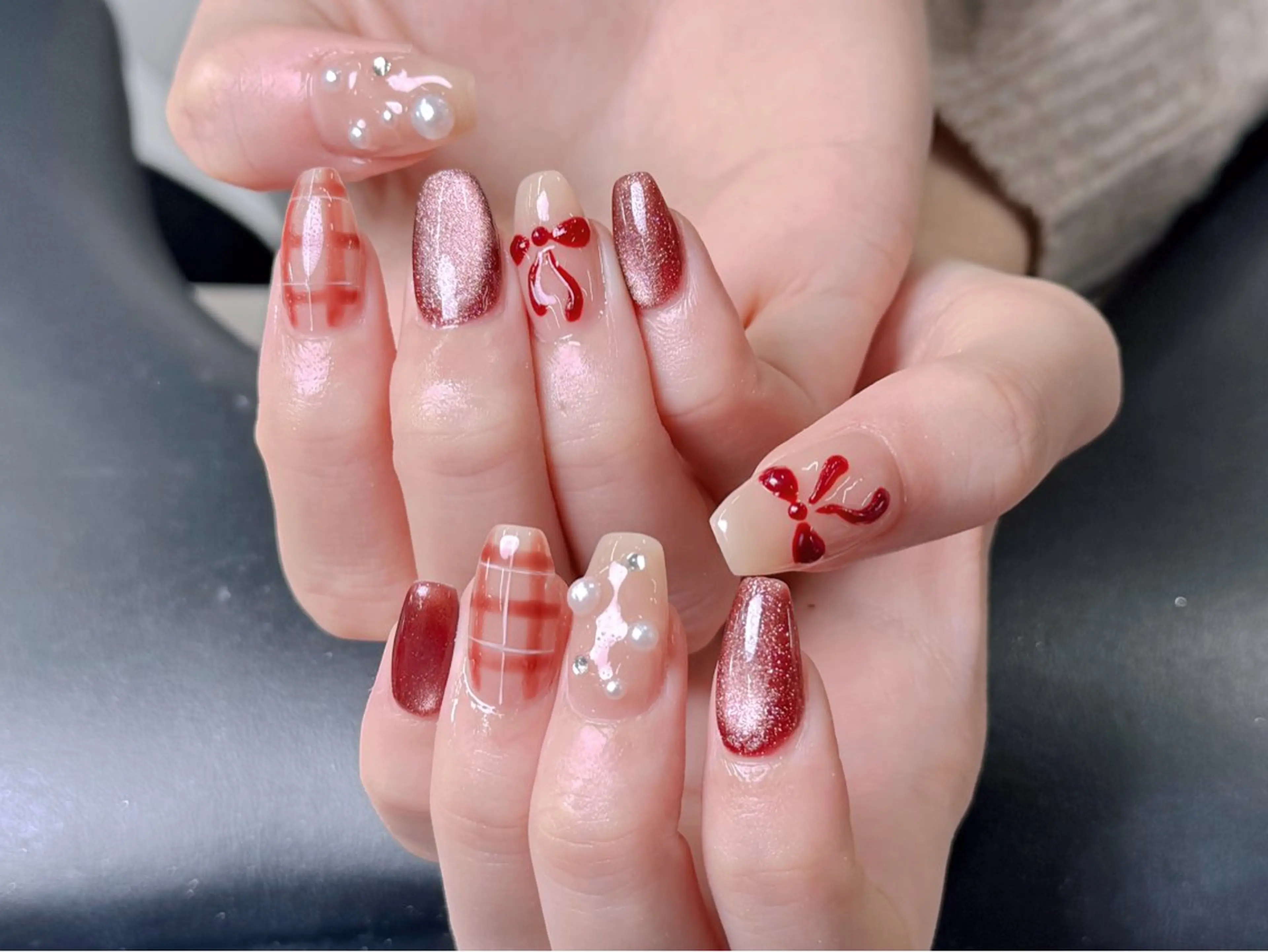 ネイル チークネイル 長さ出し フラッシュネイル フットネイル フレンチネイル ハンドネイル ハンドケア Nail&Eyela sh Nanaのネイルデザイン