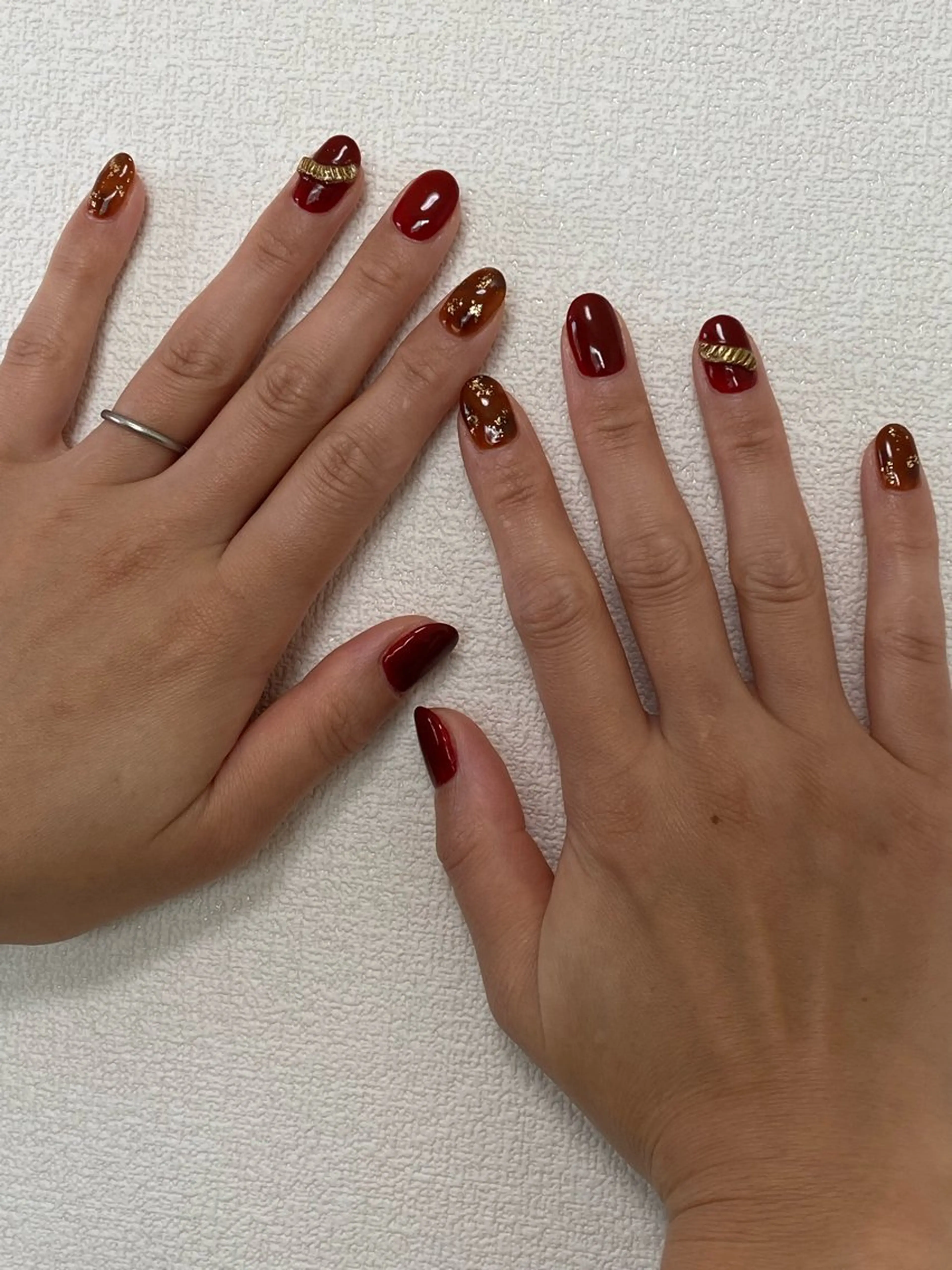 ネイル べっ甲ネイル ハンドネイル 自宅サロン FeelFreeのネイルデザイン