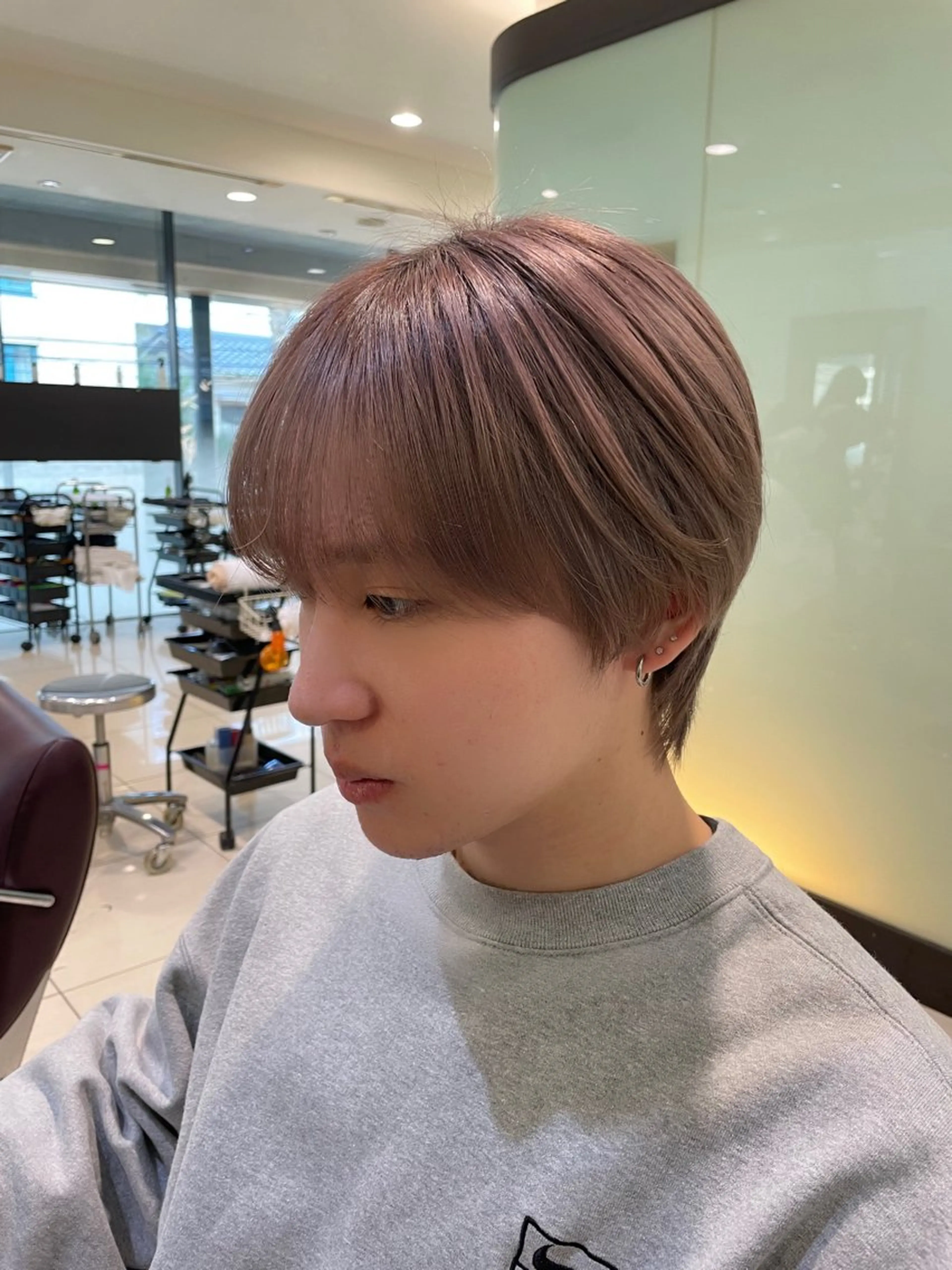 カラー メンズ マッシュウルフ マッシュ シースルーマッシュ メンズウルフカット ベージュカラー カット ヘアカラー 韓国メンズヘア 🇰🇷つかさのヘアスタイル