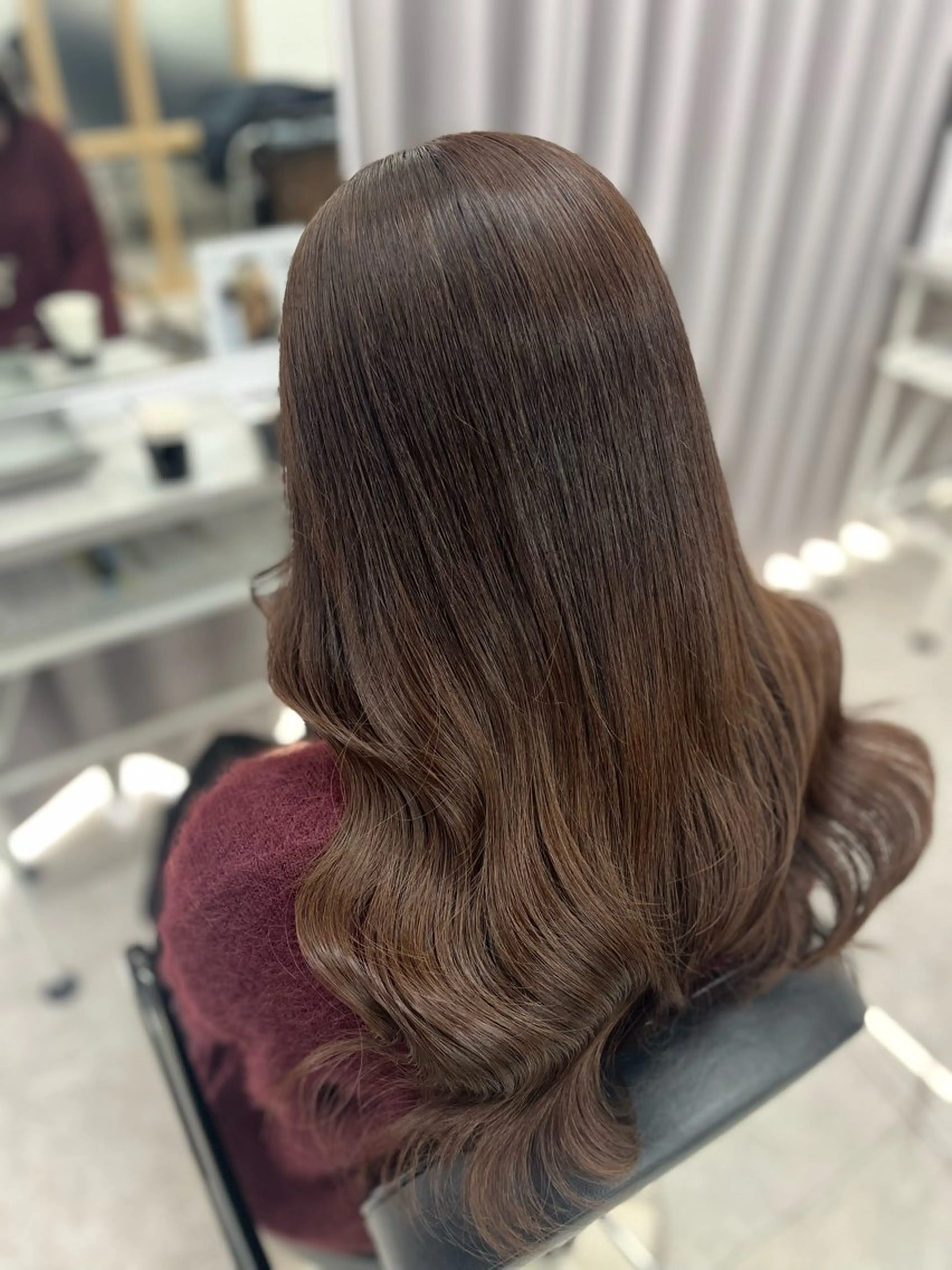 ロング カラー ブラウンカラー ナチュラルブラウン カット ヘアカラー トリートメント 🫧ぷる艶カラー🫧 Yuubi🦩のヘアスタイル