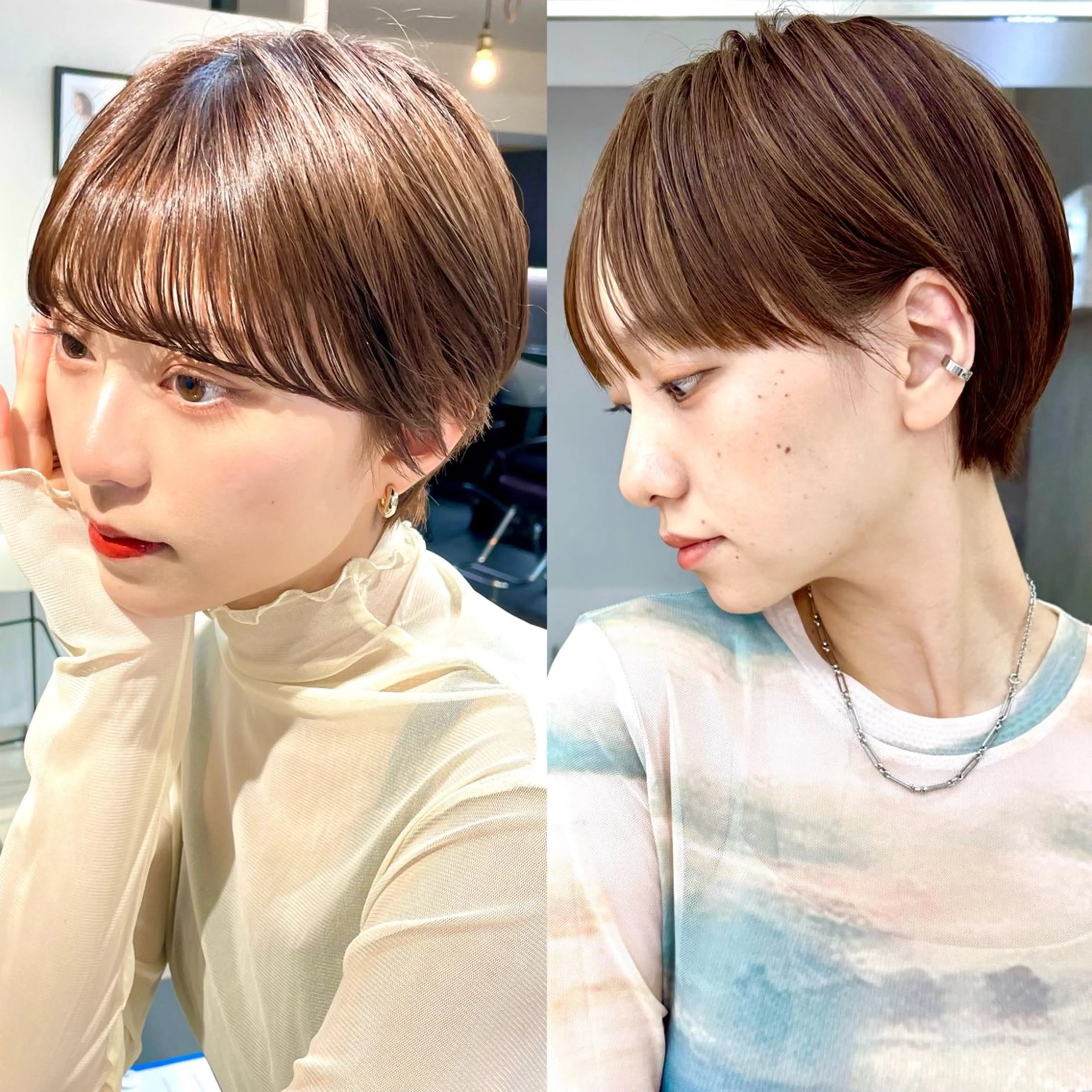 ショート カット ヘアカラー 骨格診断で絶対可愛い ✨丸みショート✨凌弥のヘアスタイル