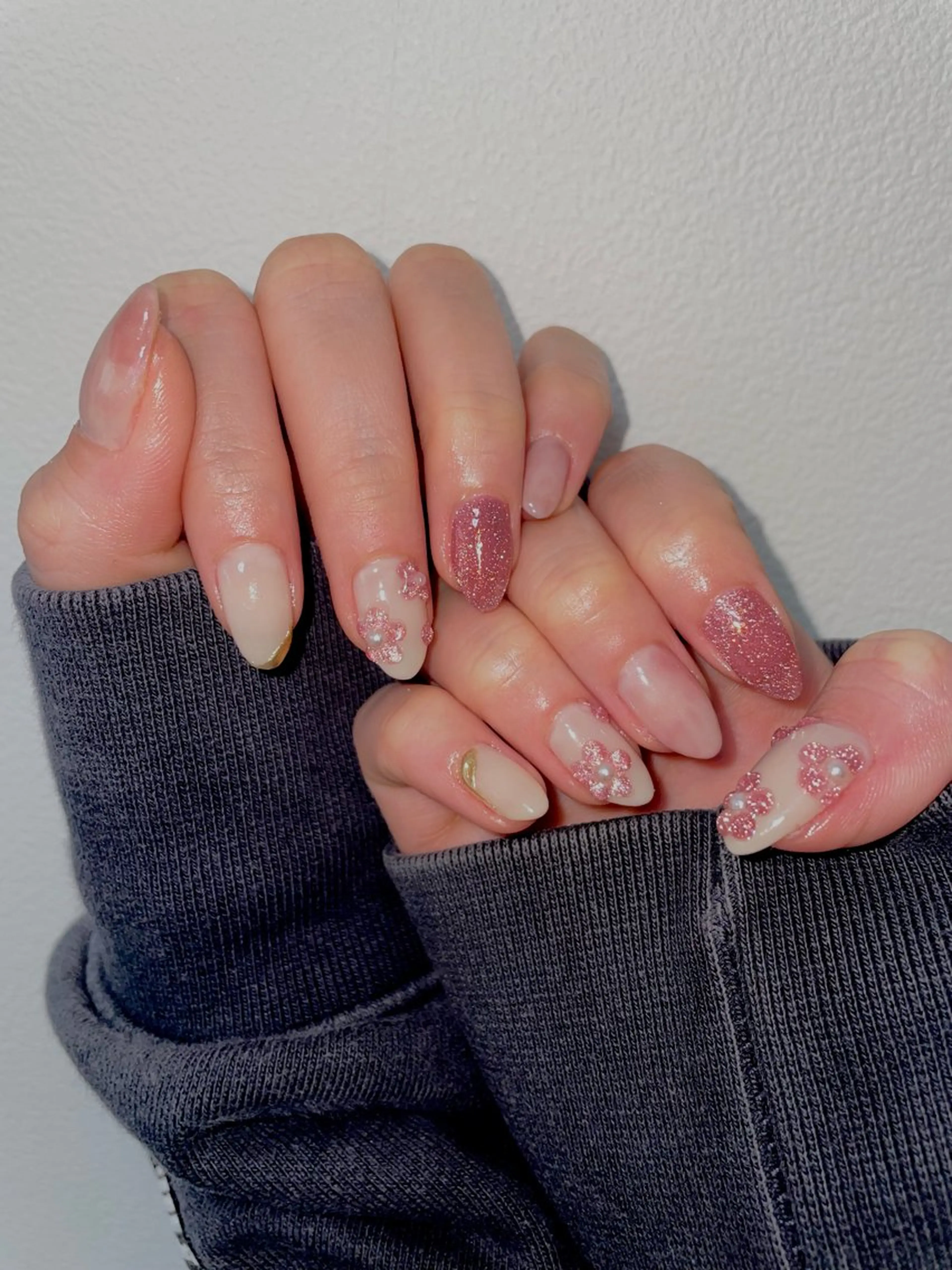 ネイル フラッシュネイル フラワーネイル 春ネイル はなねいる Hananailのネイルデザイン