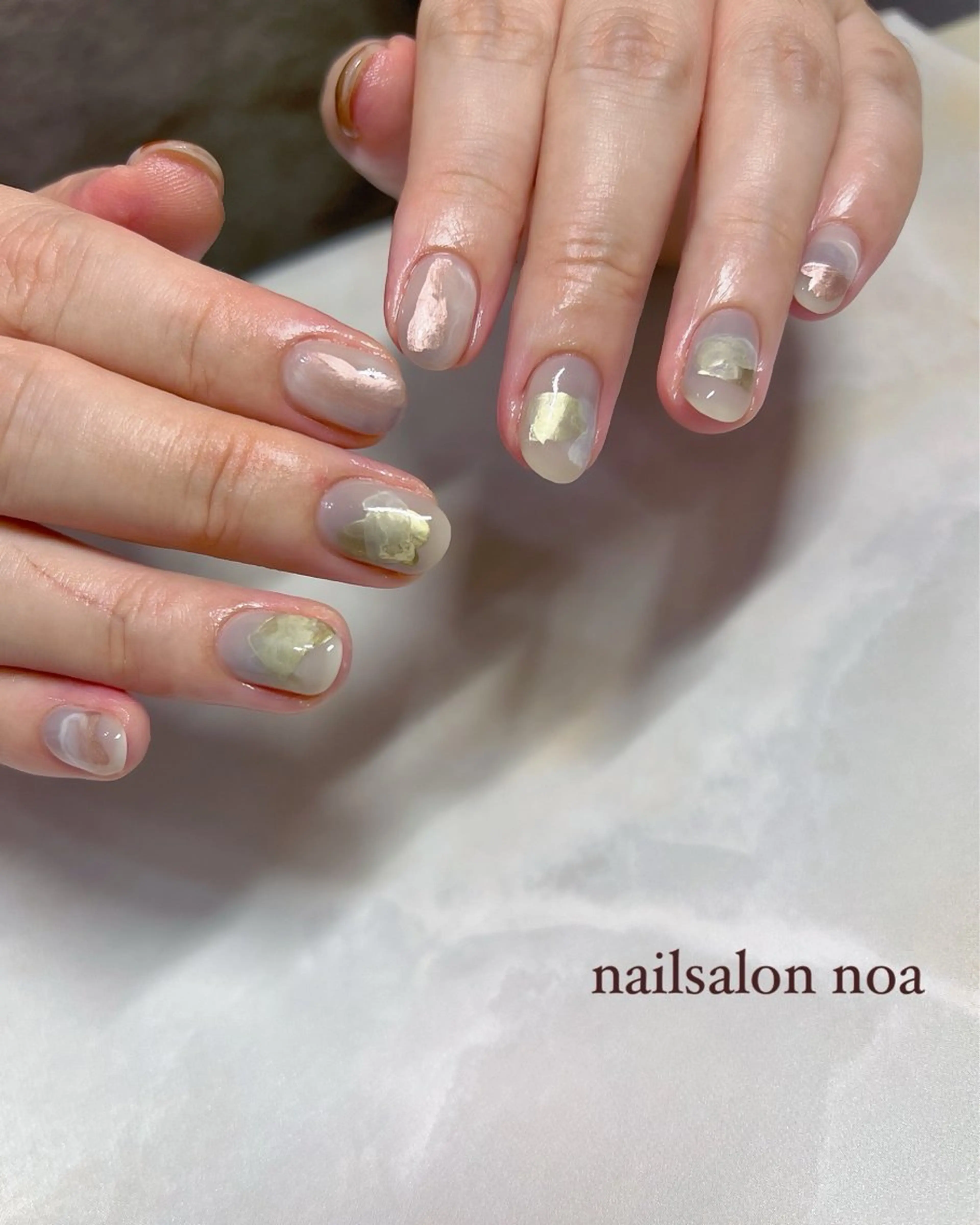 ネイル ジェルネイル ニュアンスネイル パラジェル シンプルネイル ハンドネイル noa nail所属・nailsalon noaのネイルデザイン