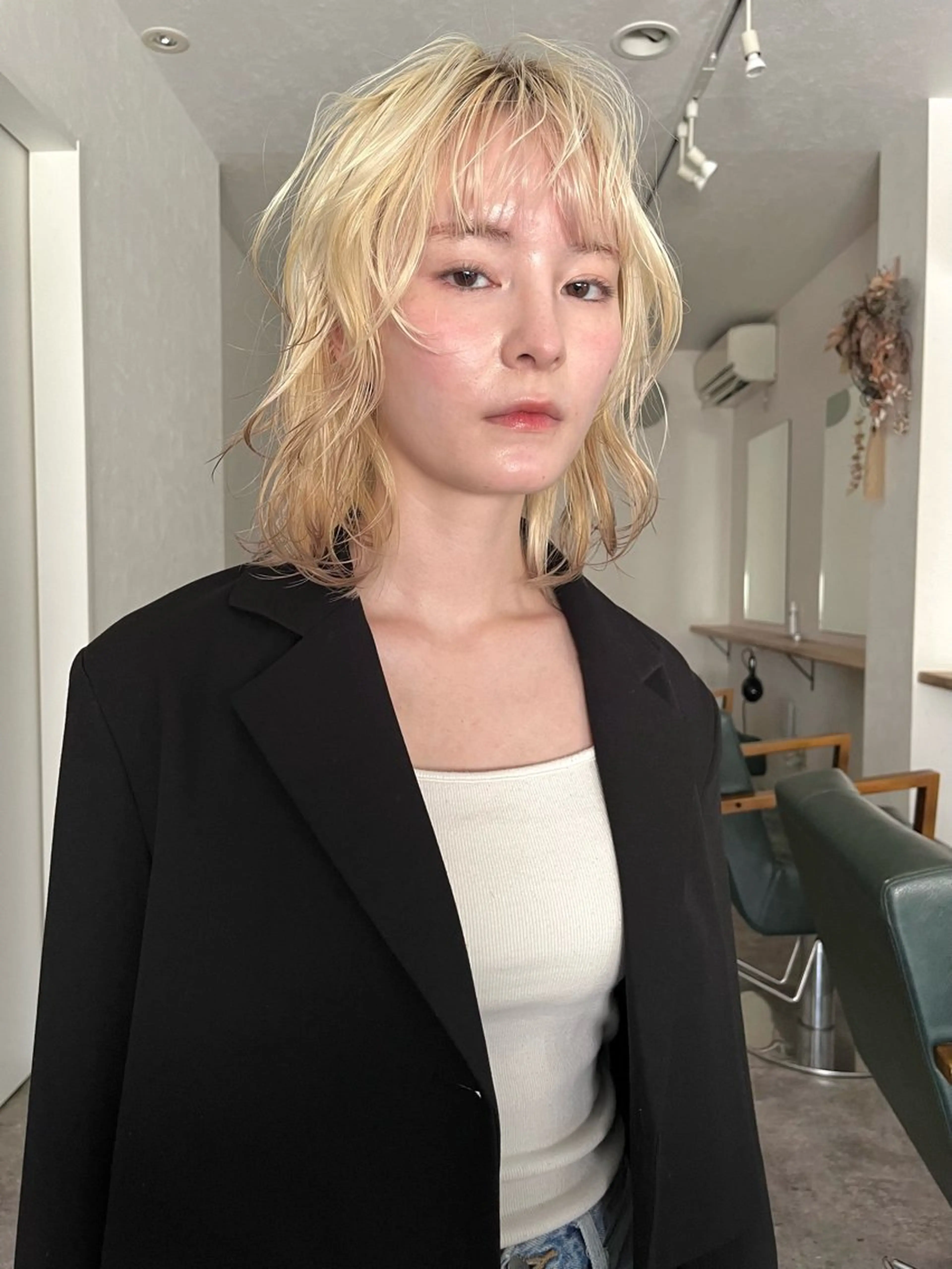 ミディアム カラー ハイトーンカラー カット ヘアカラー トリートメント 金井京介/パーマ /レイヤー/ボブのヘアスタイル