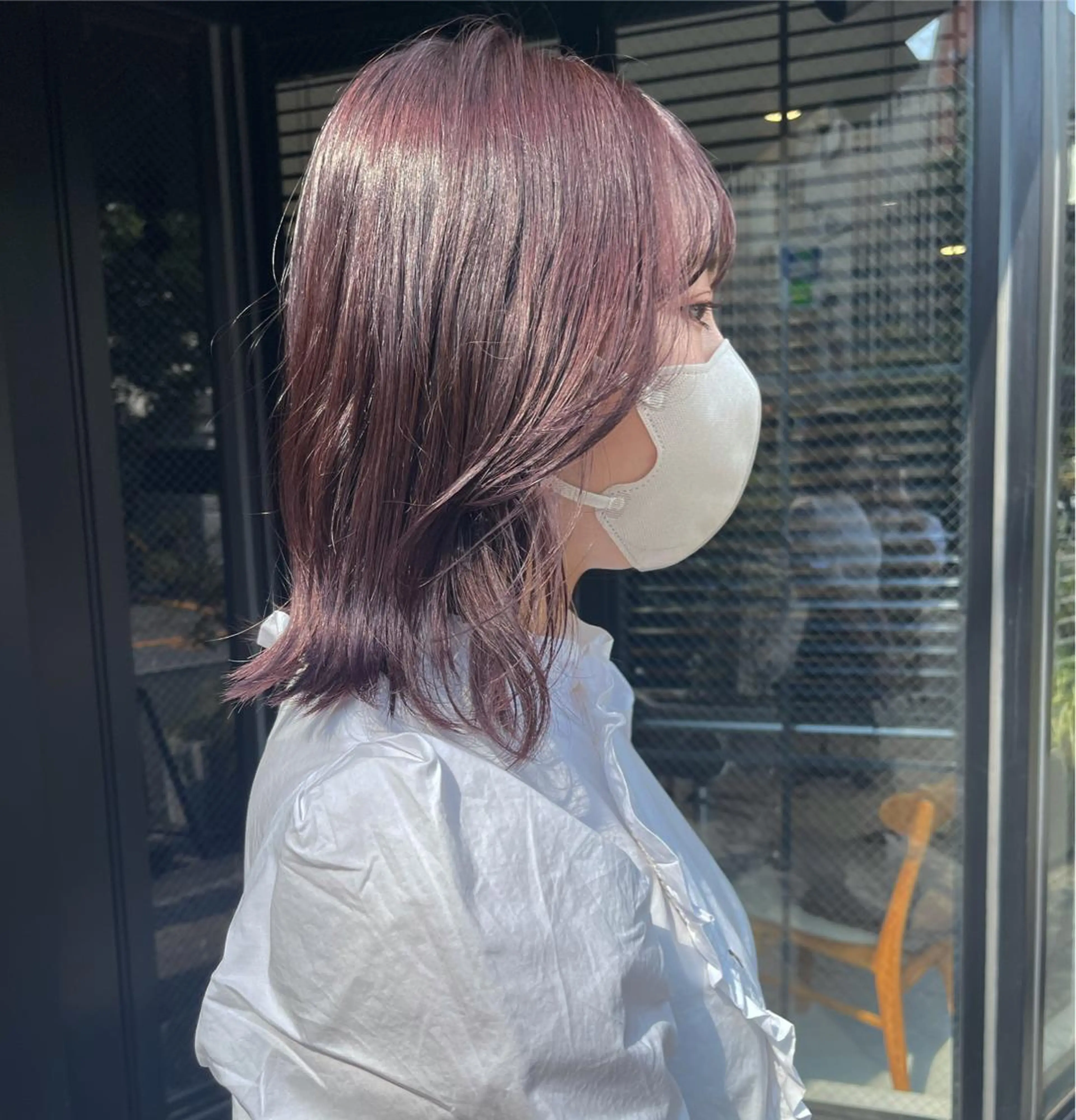 ミディアム カラー ラベンダーカラー ヘアカラー トリートメント ヘッドスパ ラベンダー/レイヤー カット🤎mamiのヘアスタイル