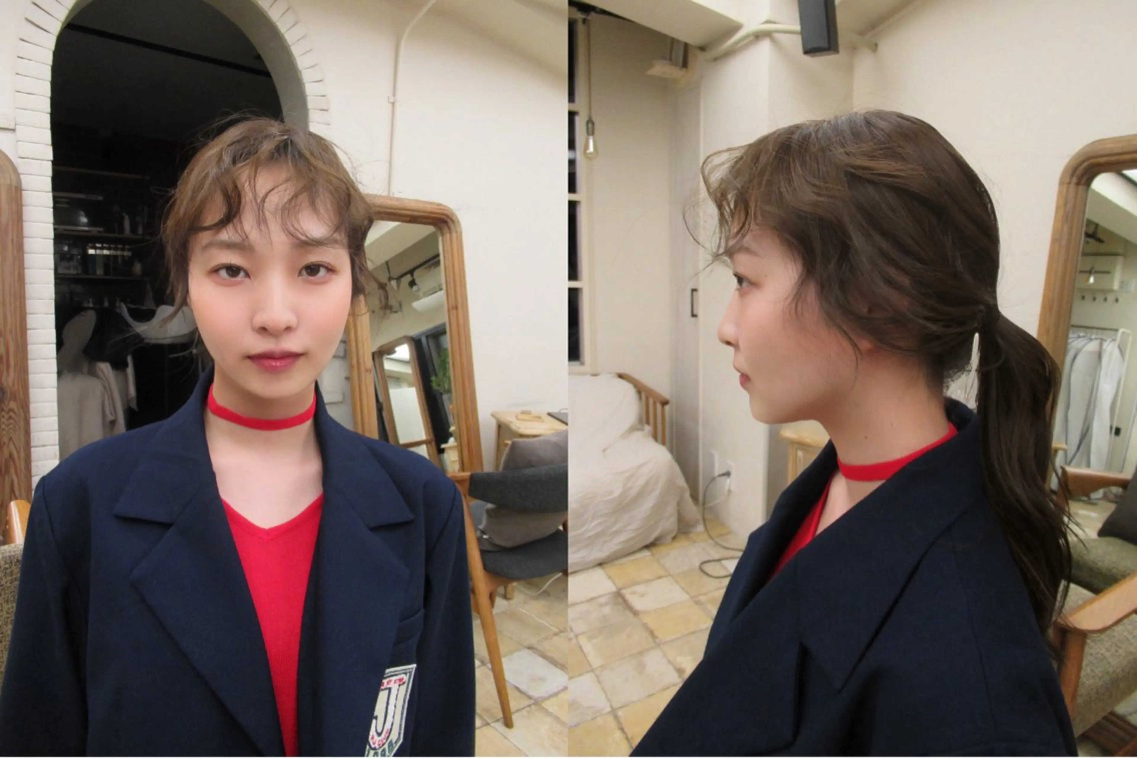 カラー ヘアアレンジ Gigi 代々木所属・りこ 🐈‍⬛韓国艶カラーのヘアスタイル