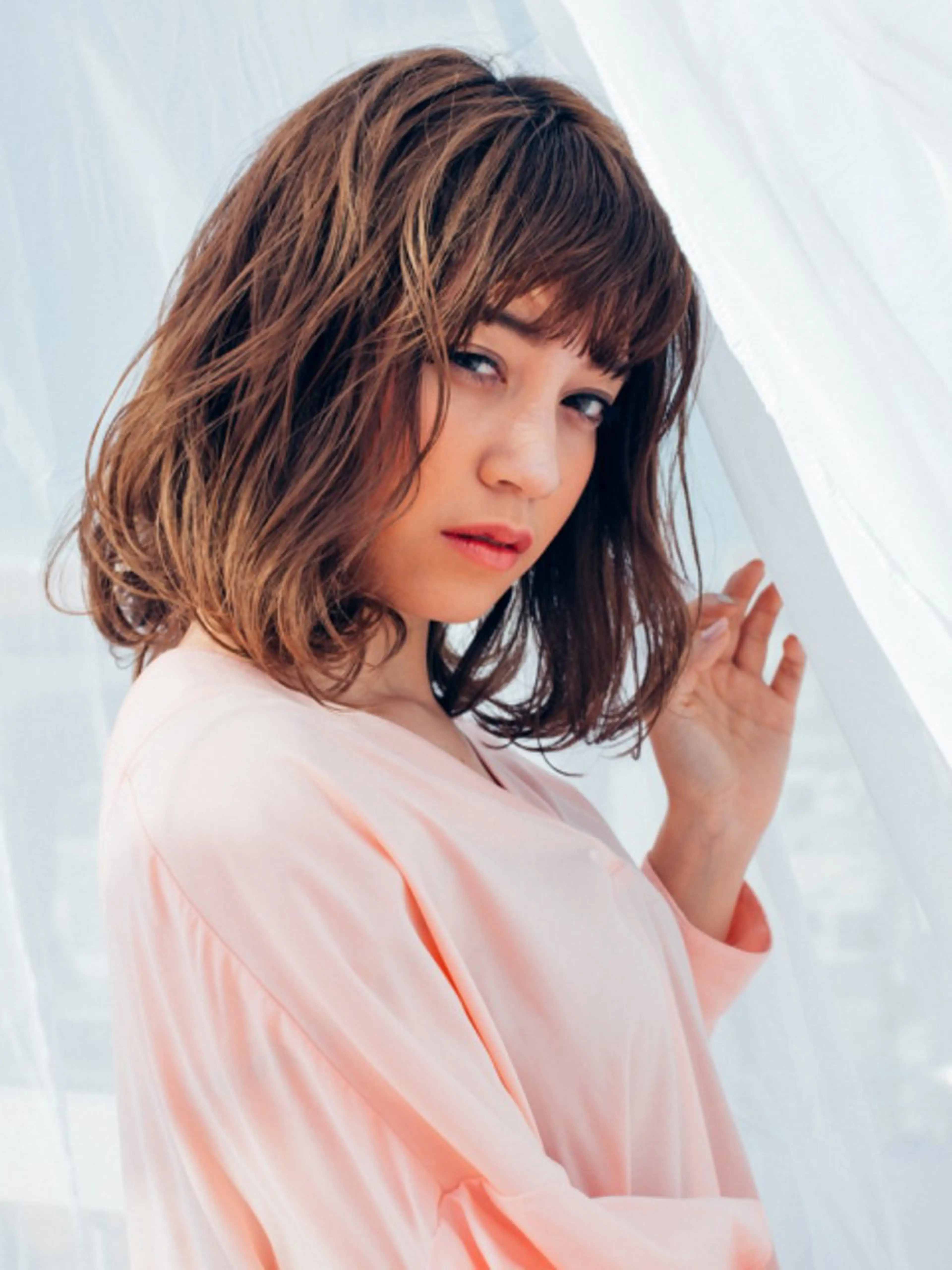 ミディアム 髪質改善 カット ヘアカラー トリートメント SHINY シャイニー千住大橋のヘアスタイル