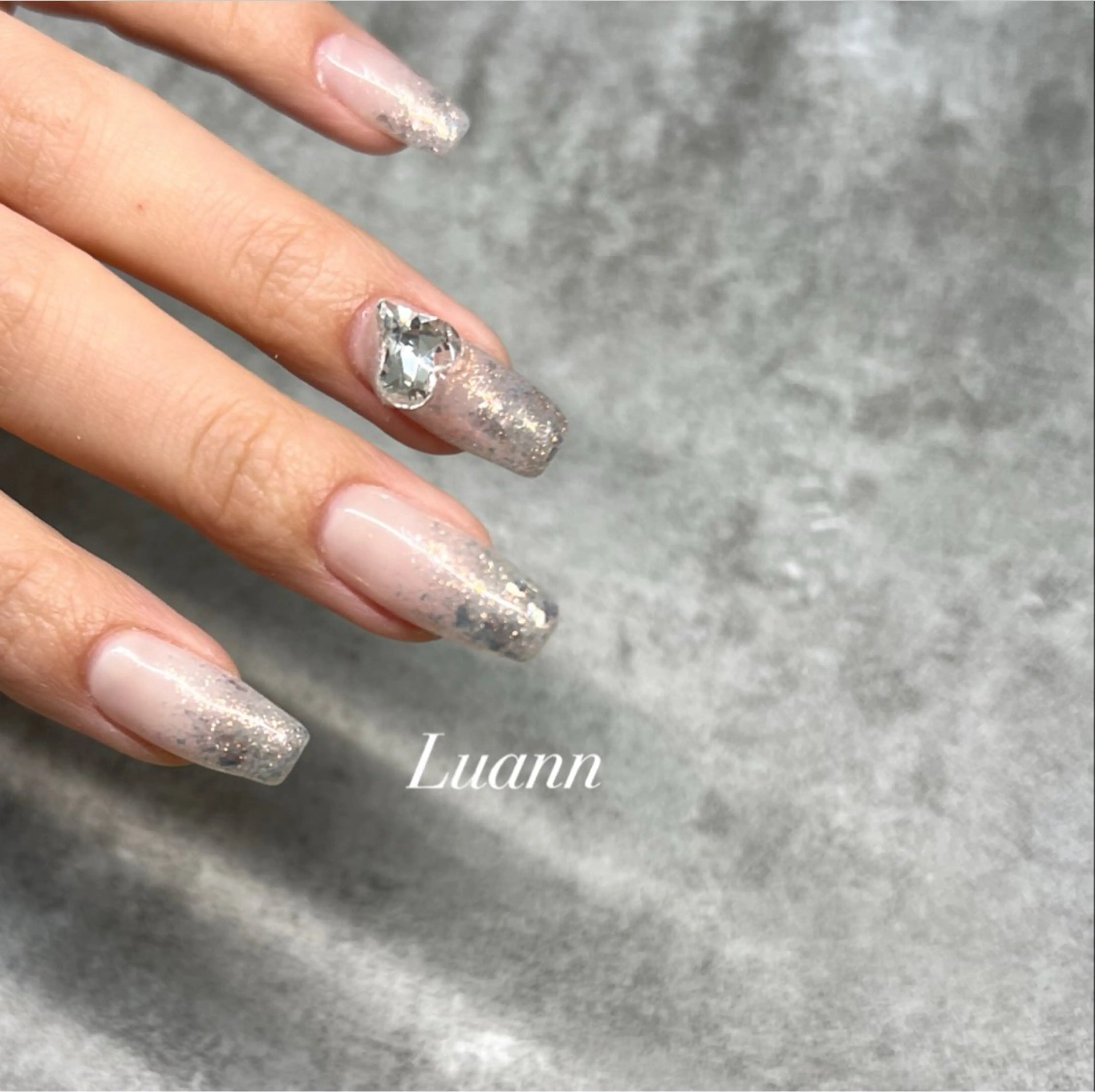 ネイル チークネイル 韓国ネイル 持ち込み ピンク シルバー ハンドネイル Luann nail所属・Luann nail Sakiのその他イメージ