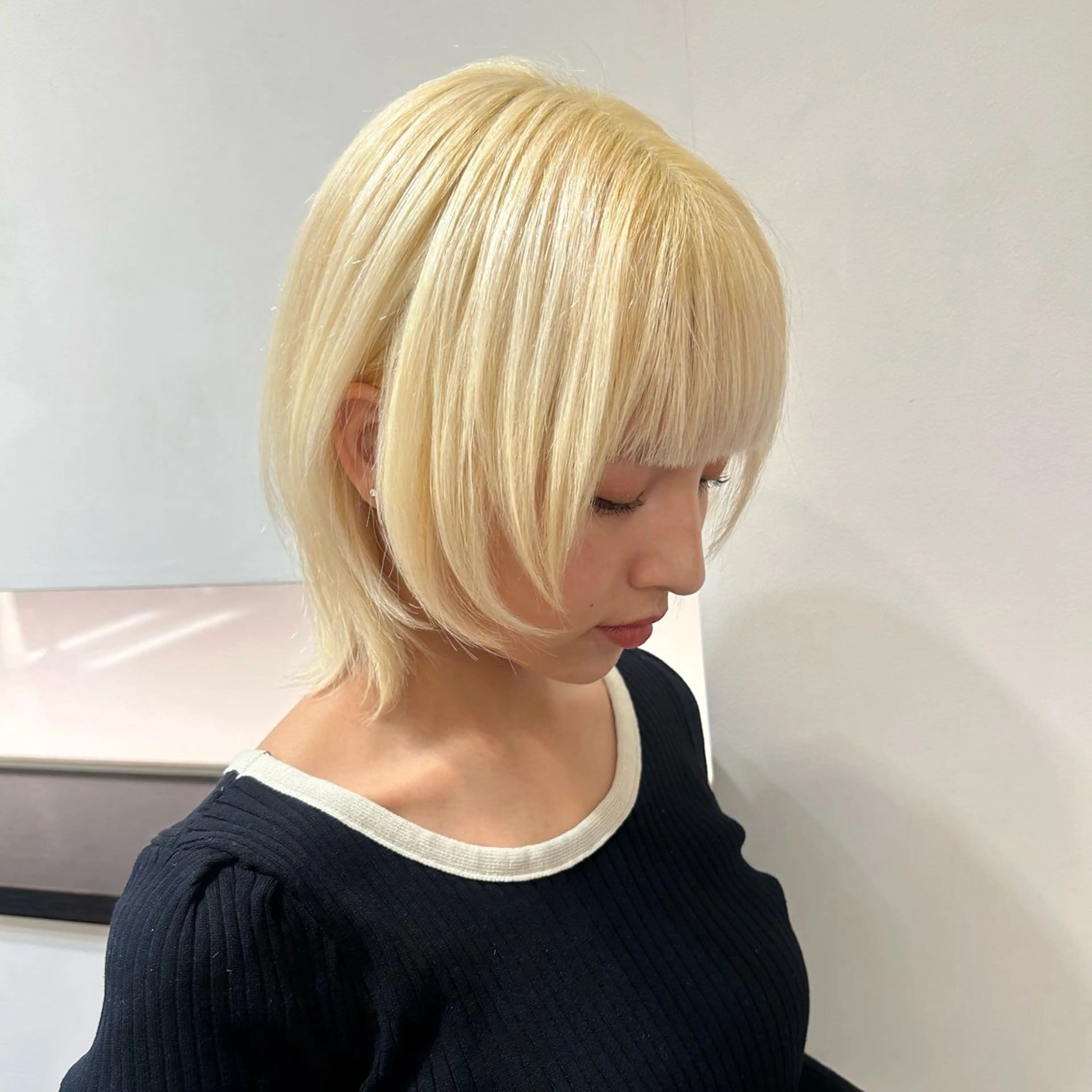 ショート カラー ブリーチ カット ヘアカラー トリートメント ヘッドスパ ❣️星野のあ❣️ 優しいダブルブリーチのヘアスタイル