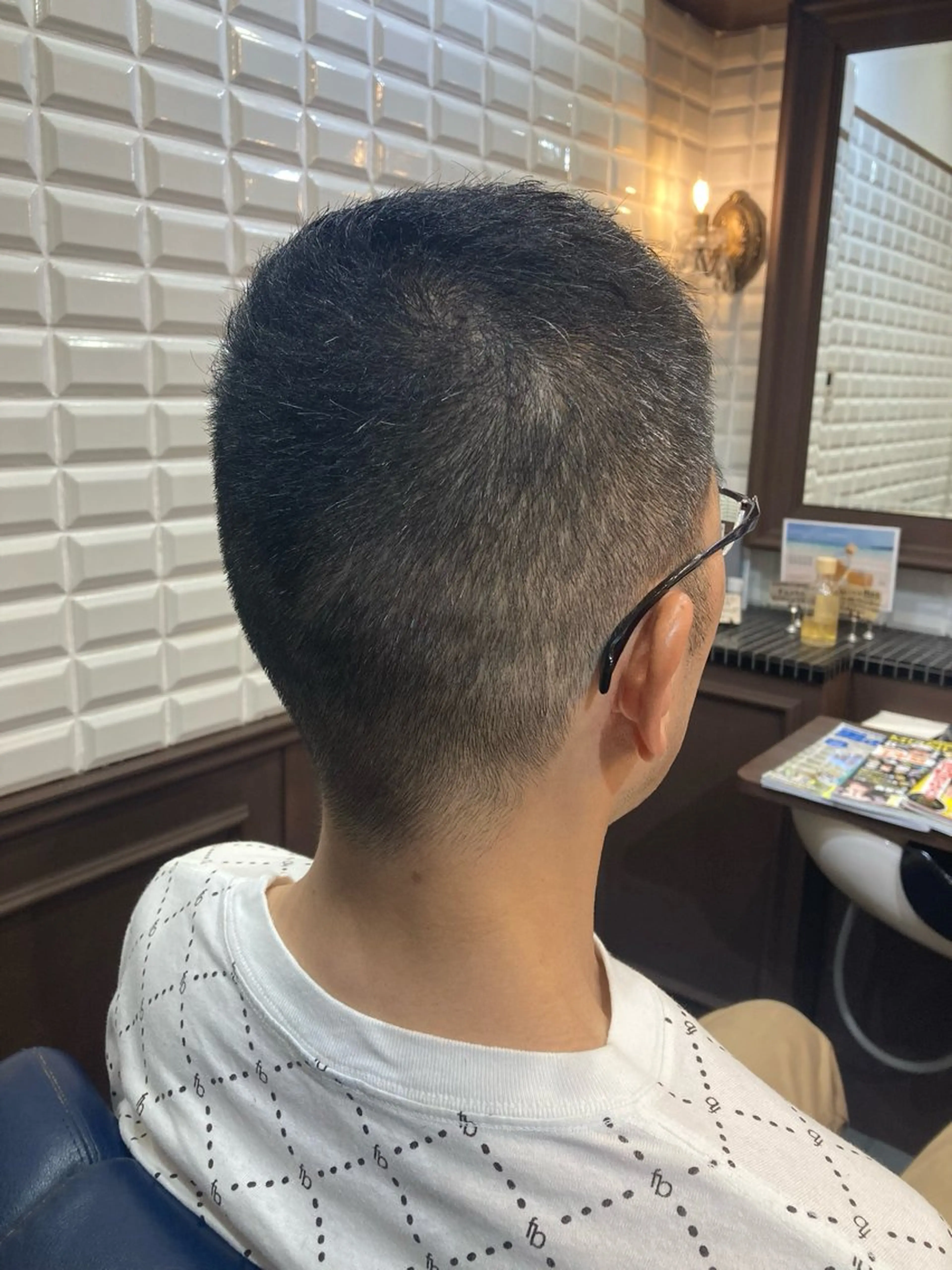 ショート メンズ モヒカン カット トリートメント ルピナス中田店長 山口大地のヘアスタイル
