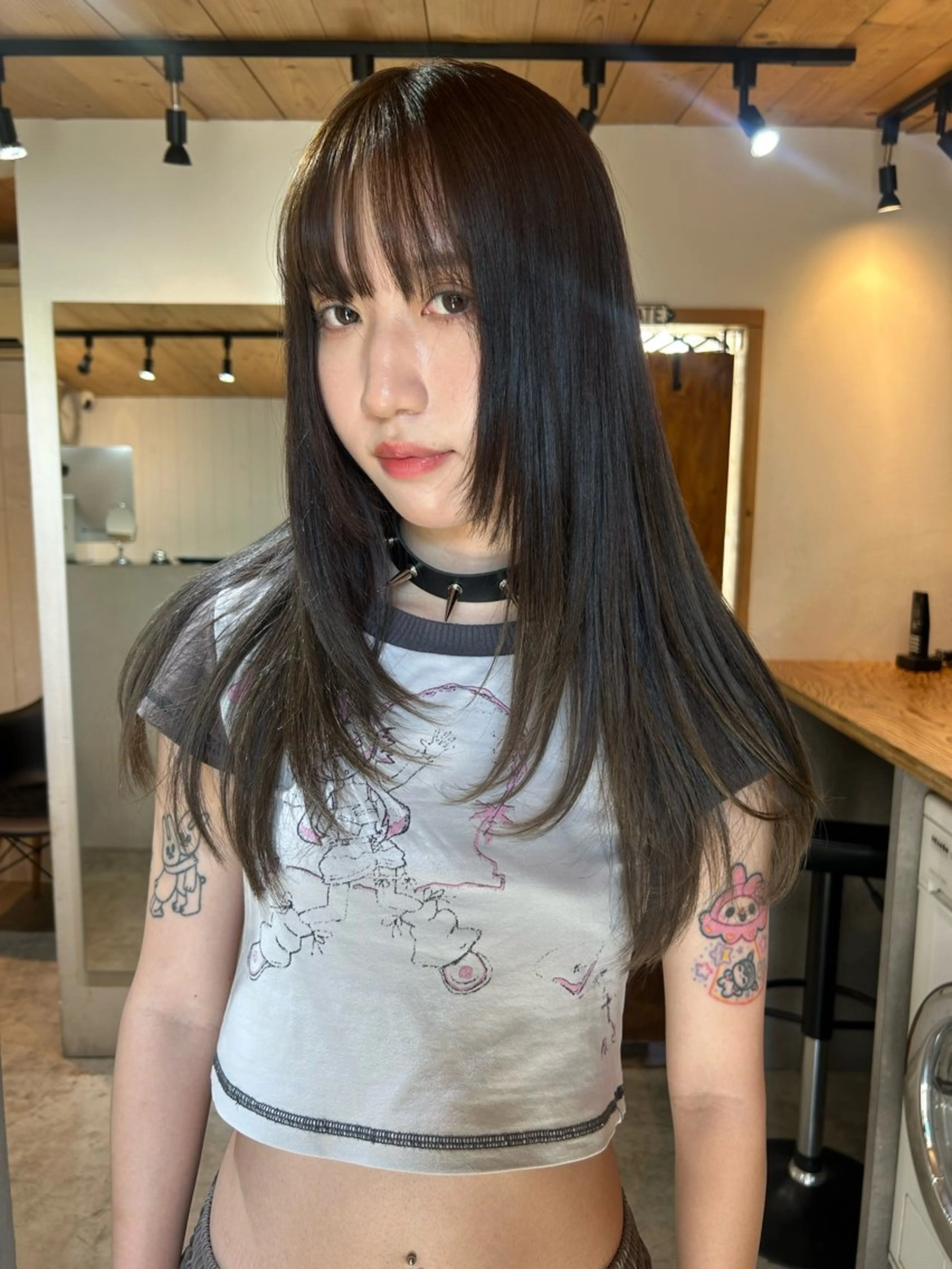 ロング カラー 韓国風ヘア レイヤーカット カット ヘアカラー トリートメント 🧸艶々韓国ヘア 🧁mizunaのヘアスタイル