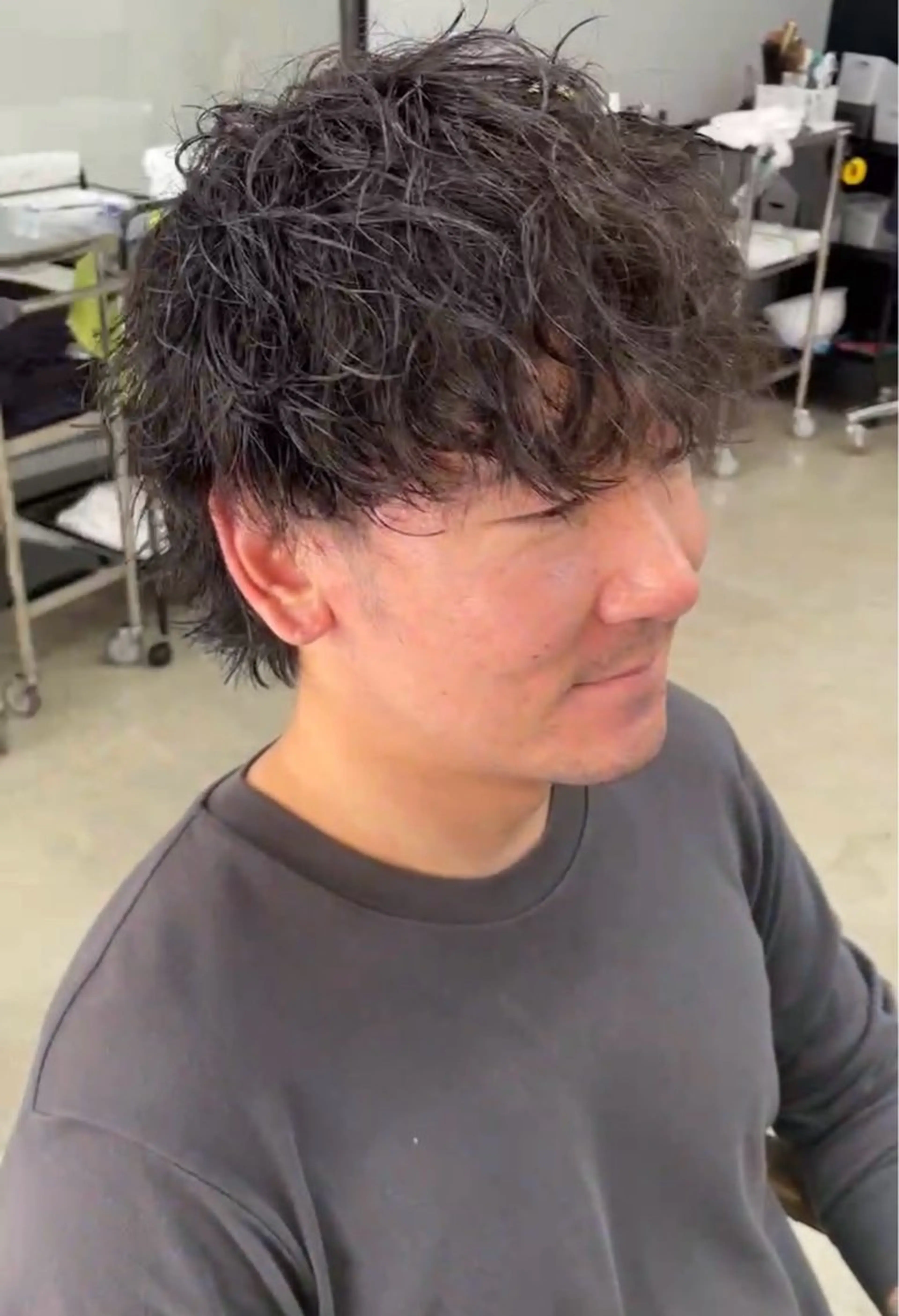 ショート パーマ メンズ カット パーマ メンズ専門サロン wokeのヘアスタイル