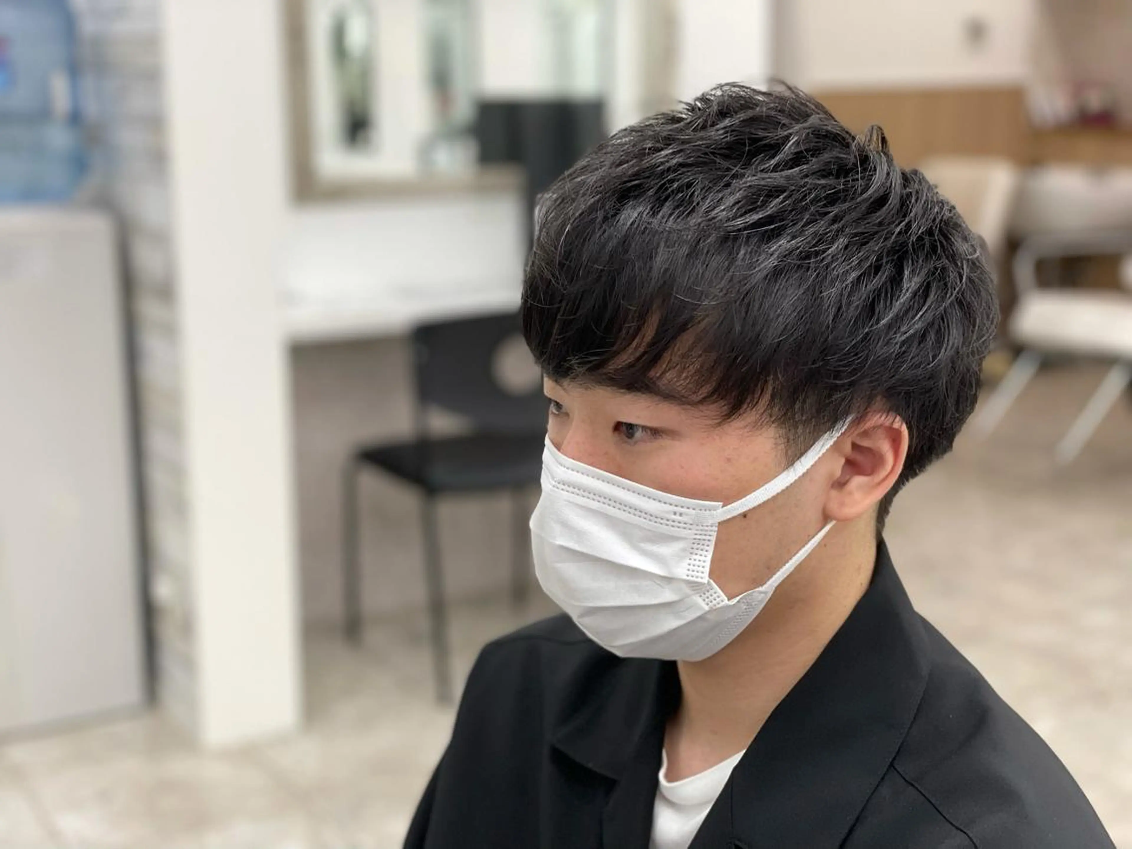 ショート カラー メンズ ハイライト&曲がる 縮毛矯正特化 玉置のヘアスタイル