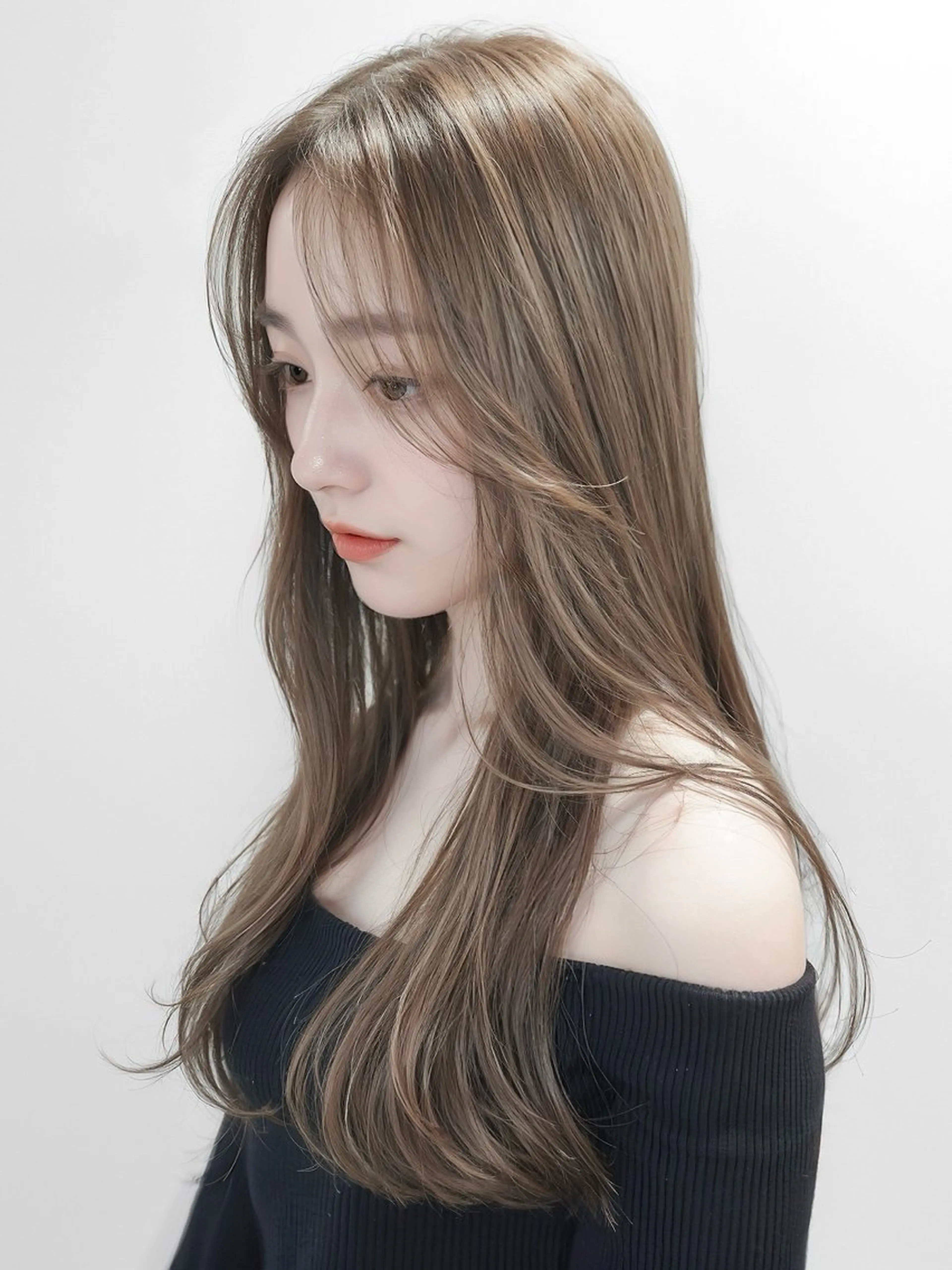 ロング 韓国風ヘア レイヤーカット 神戸でブリーチなら puty/レイヤーのヘアスタイル