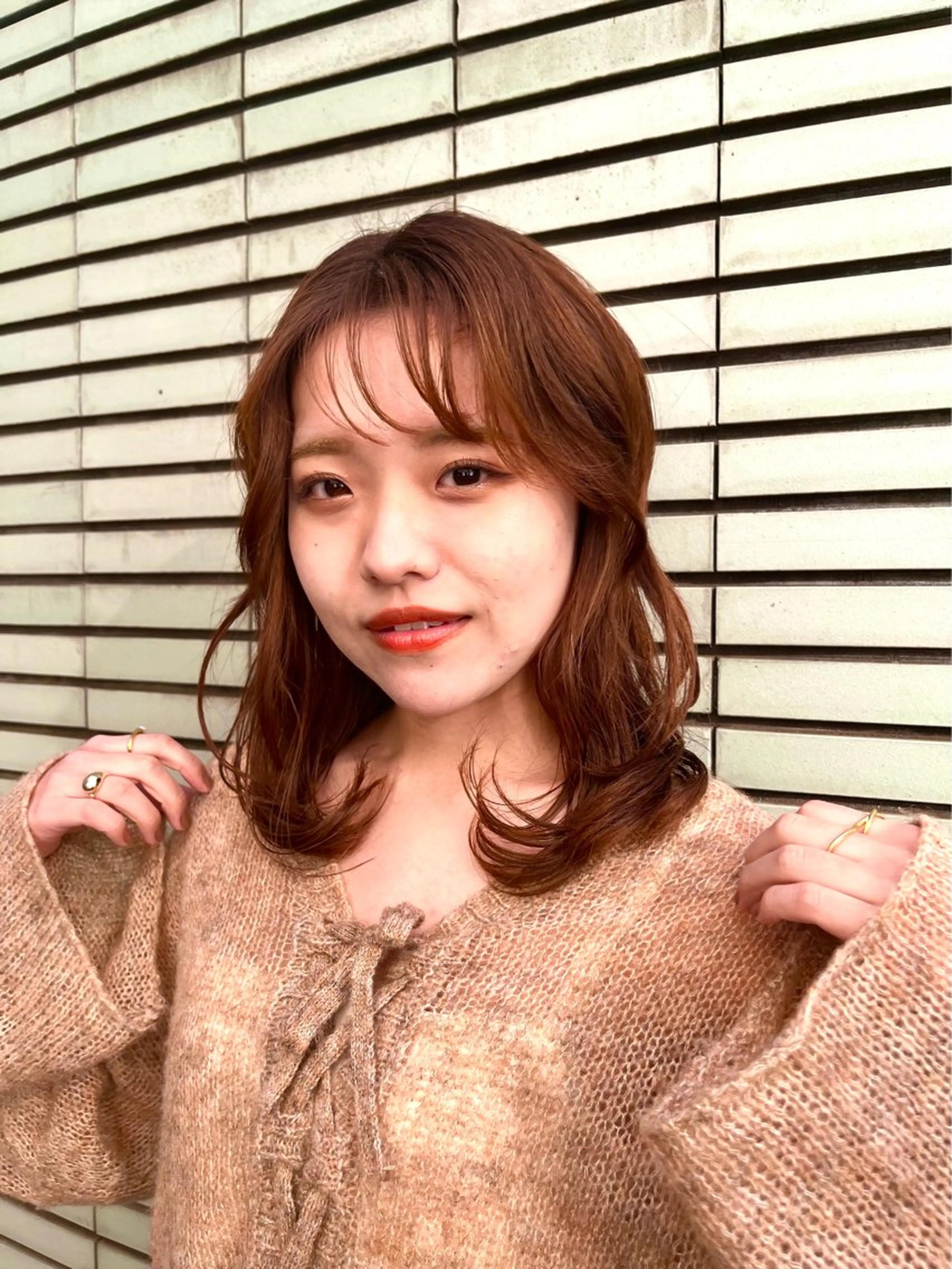 セミロング カラー ヘアカラー ルーツカラー/ レイヤーカット/井川のヘアスタイル