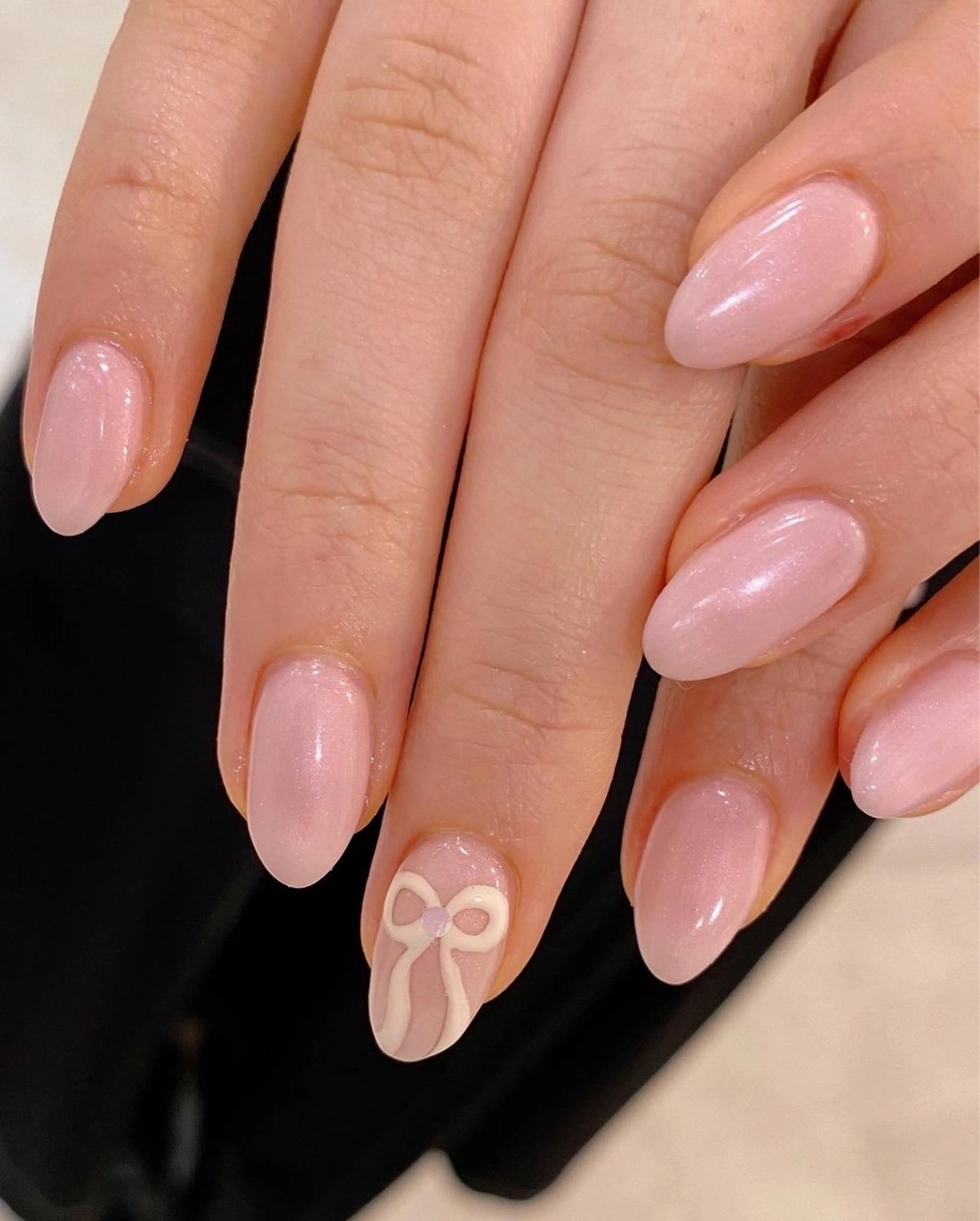 ネイル リボン ハンドネイル Ann. nail.tokyo所属・Ann nailのネイルデザイン