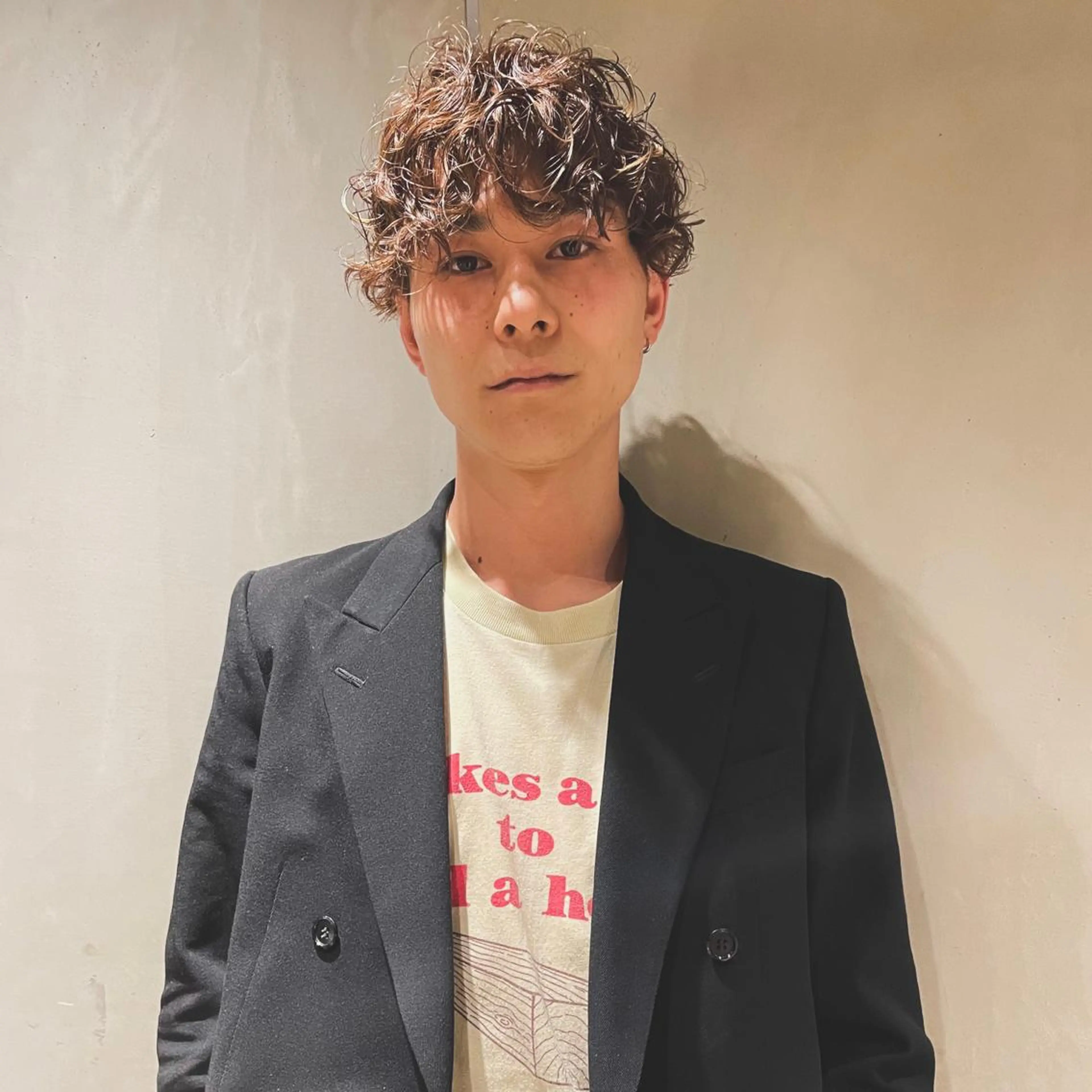 パーマ メンズ ショートボブ メンズブリーチ メンズデザインカット フェードカット メンズハイライト カット パーマ 🌈圧倒的デザイン パーマ　関和希のヘアスタイル