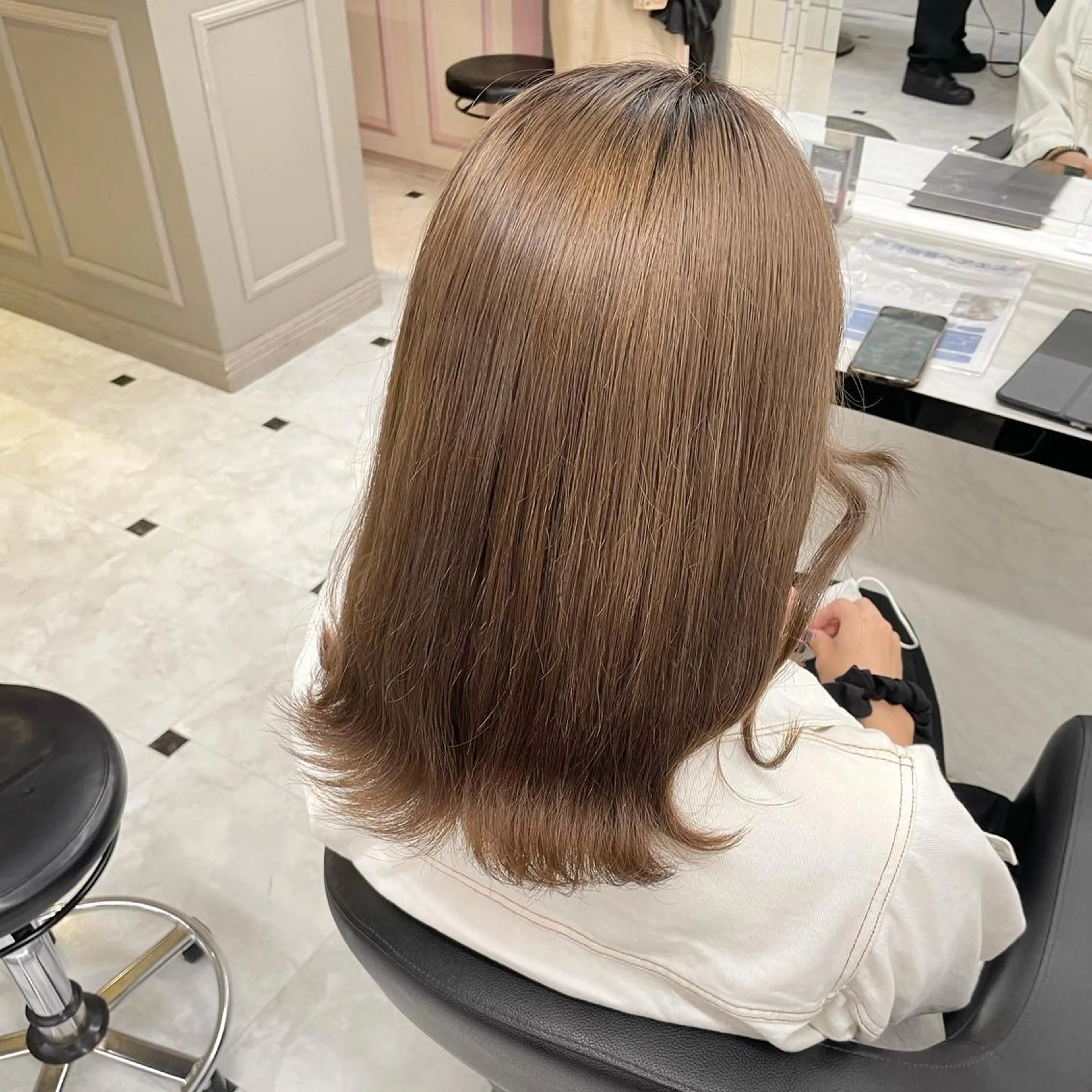 セミロング カラー ヘアアレンジ ヘアカラー トリートメント ヘッドスパ ヘアセット 💖うる艶カラー💖 モデル募集💖のヘアスタイル