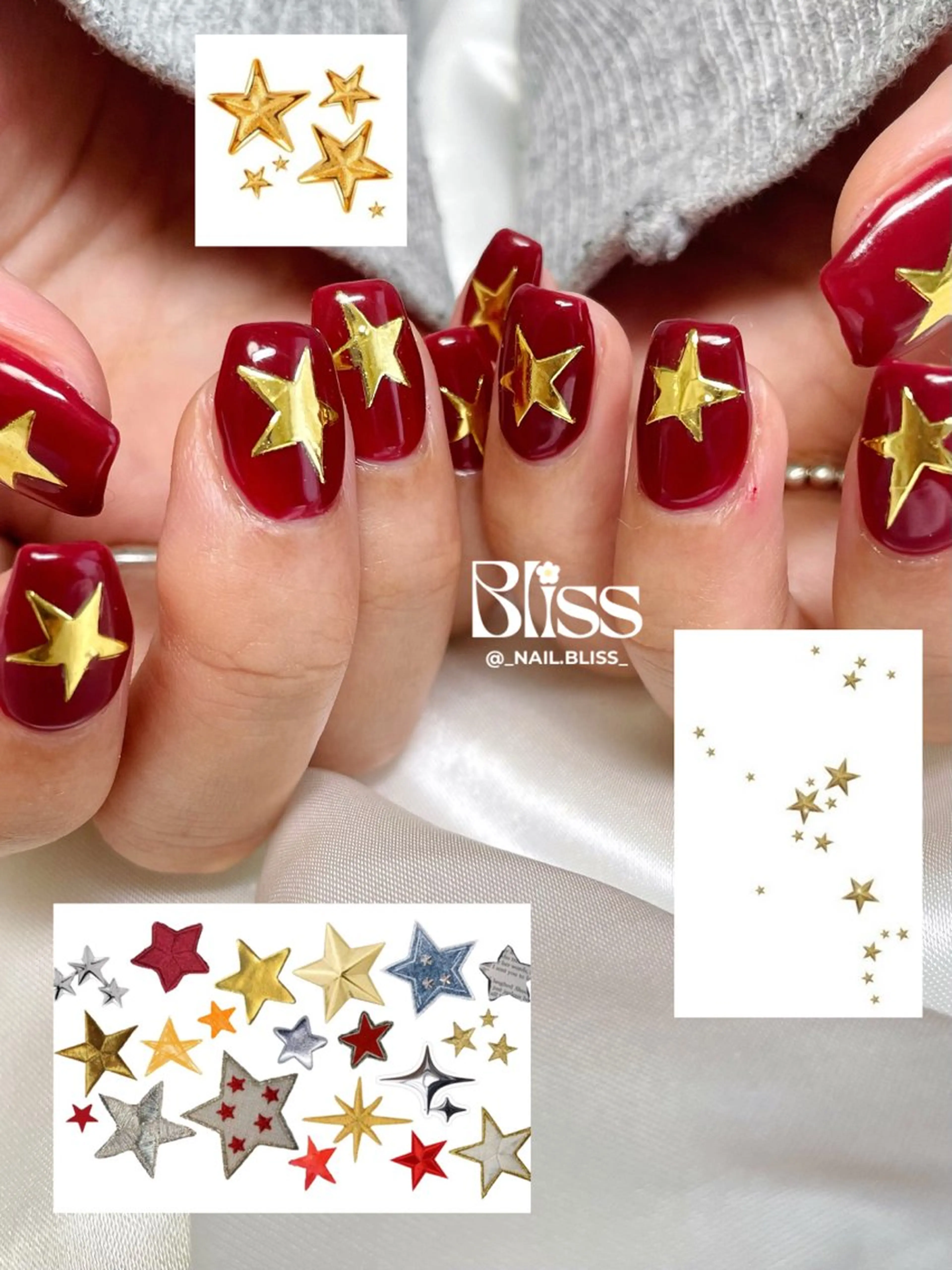 ネイル ボルドー ハンドネイル NAIL BLISSのネイルデザイン
