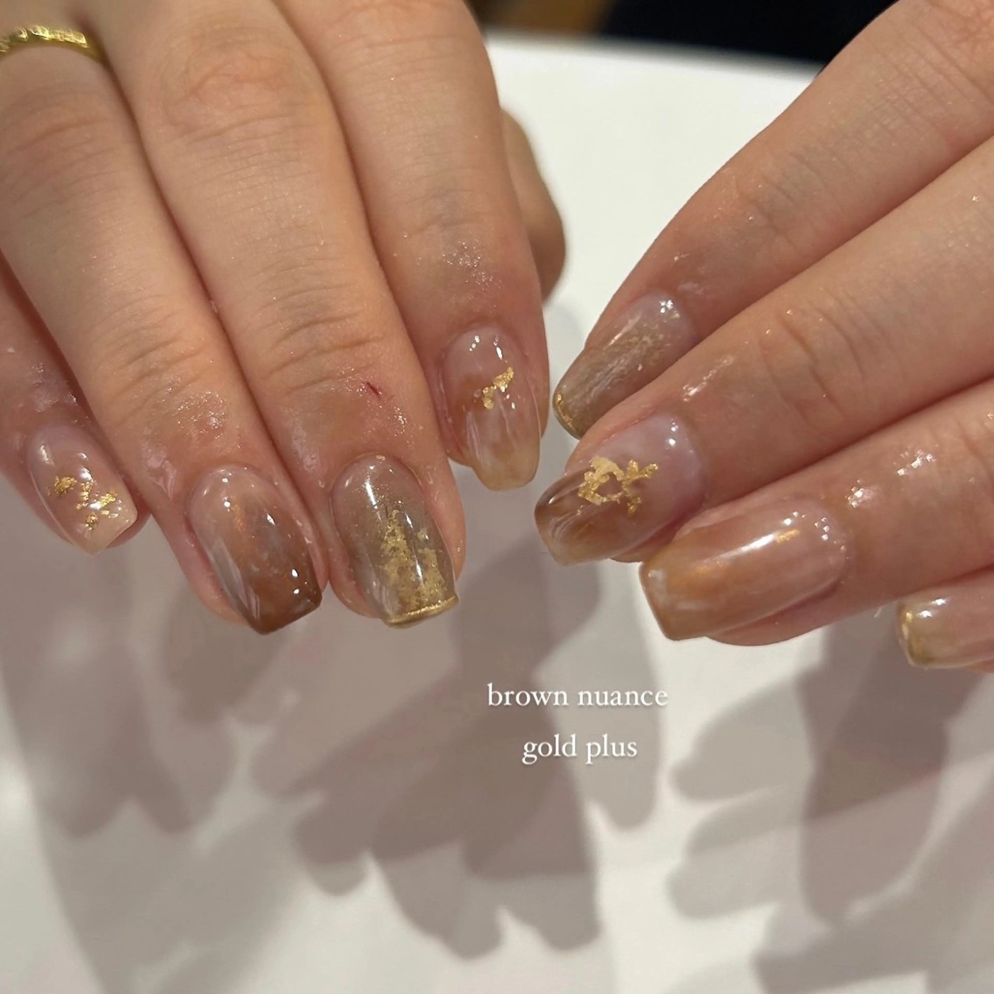 ネイル ブラウン Etel atelier.のネイルデザイン