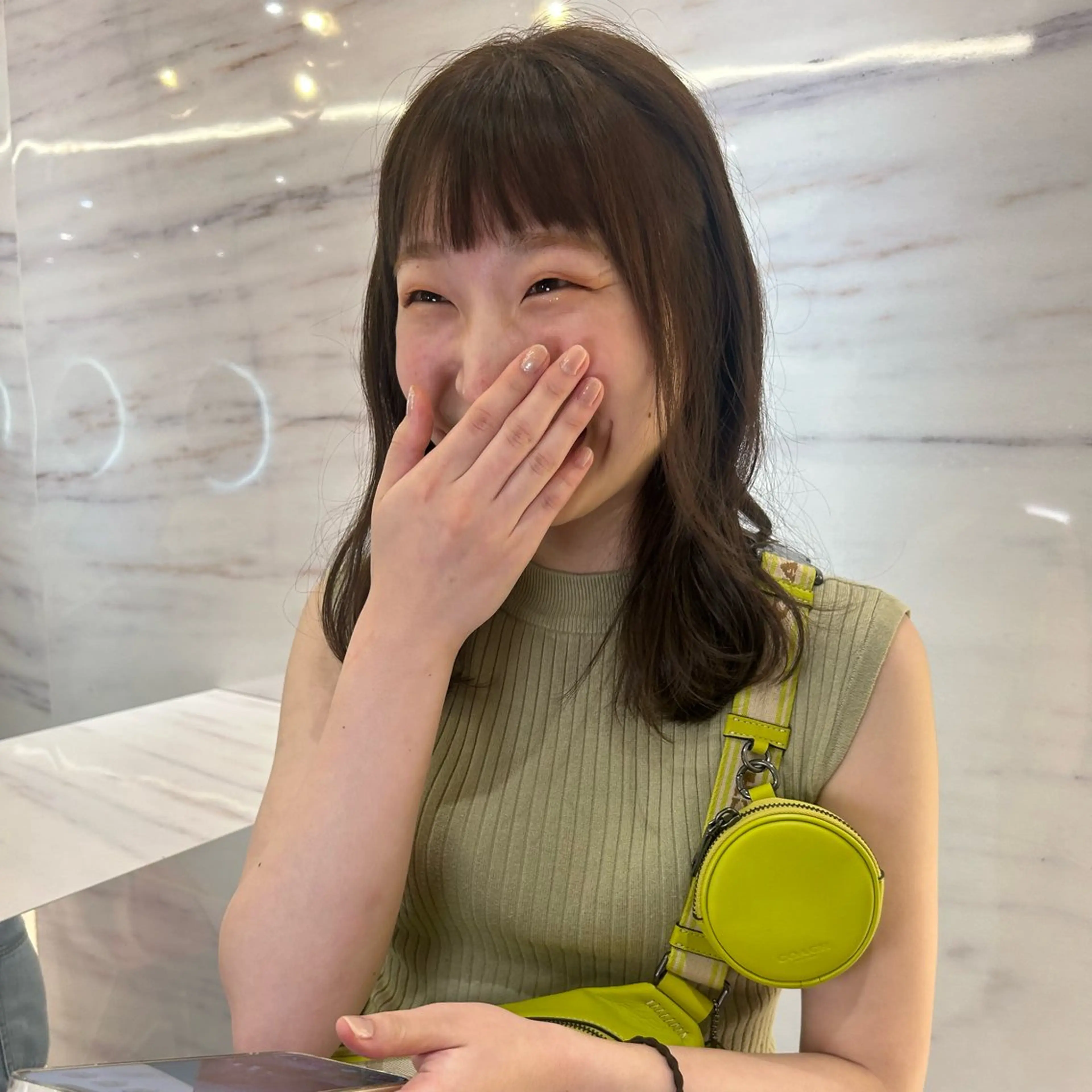 セミロング カラー ベージュカラー 透明感カラー グレージュ オリーブベージュ オリーブグレージュ enu hair所属・ショートモデル募集 エクステ専門店まりこのその他イメージ