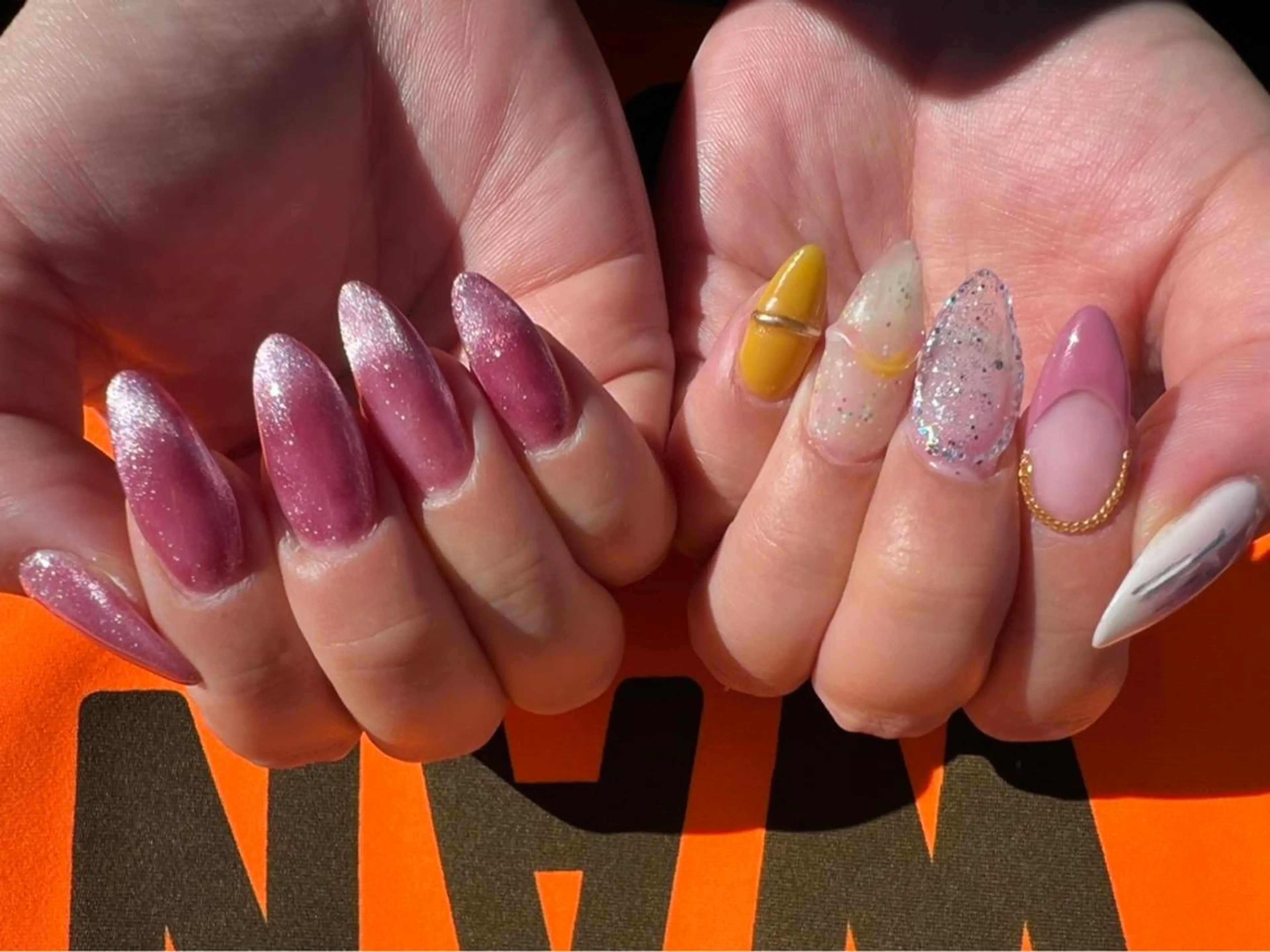 ネイル フレンチネイル マグネットネイル マグネットフレンチ ハンドネイル ハンドケア Nail salon SEICAのネイルデザイン