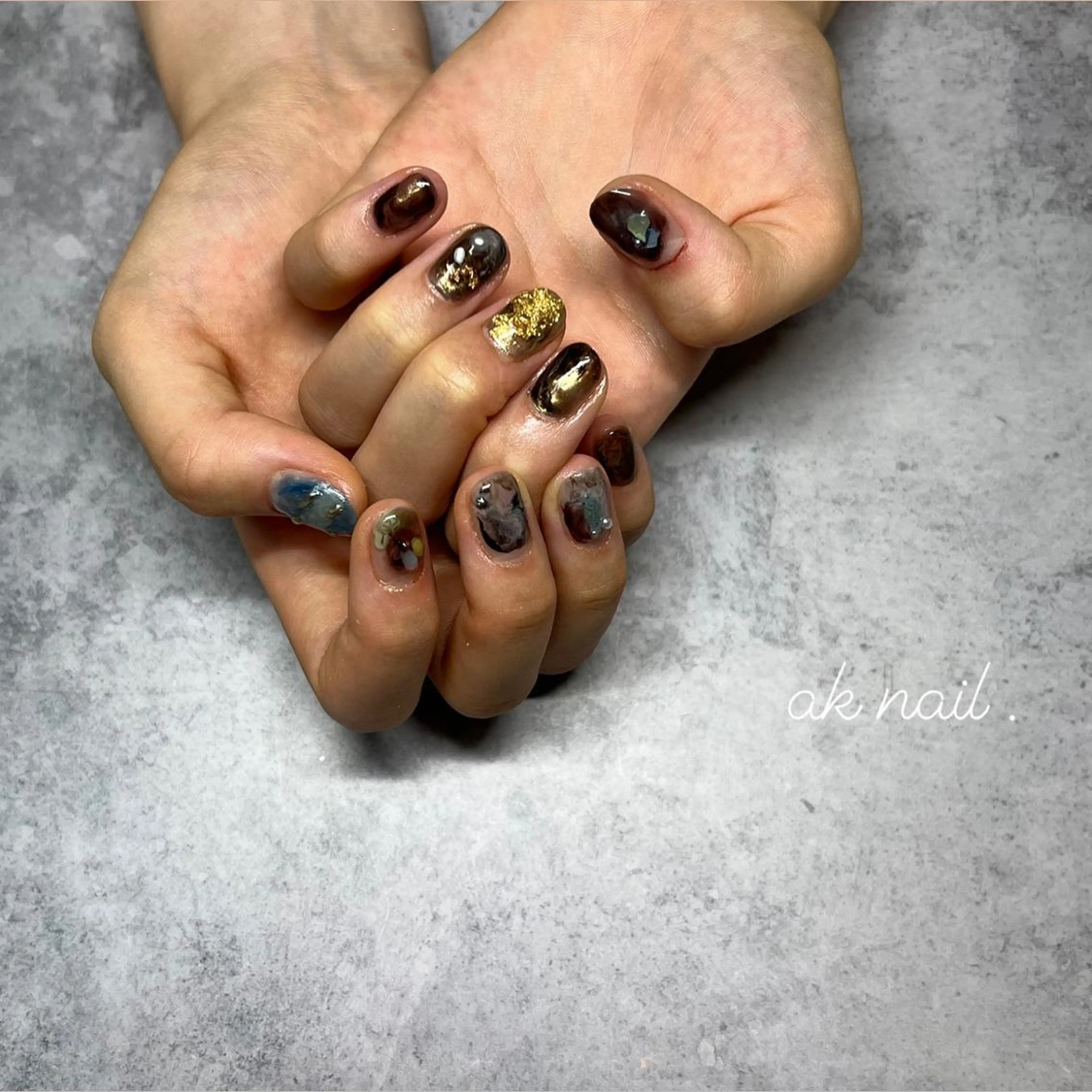 ネイル ニュアンスネイル ハンドネイル ak nail .のネイルデザイン