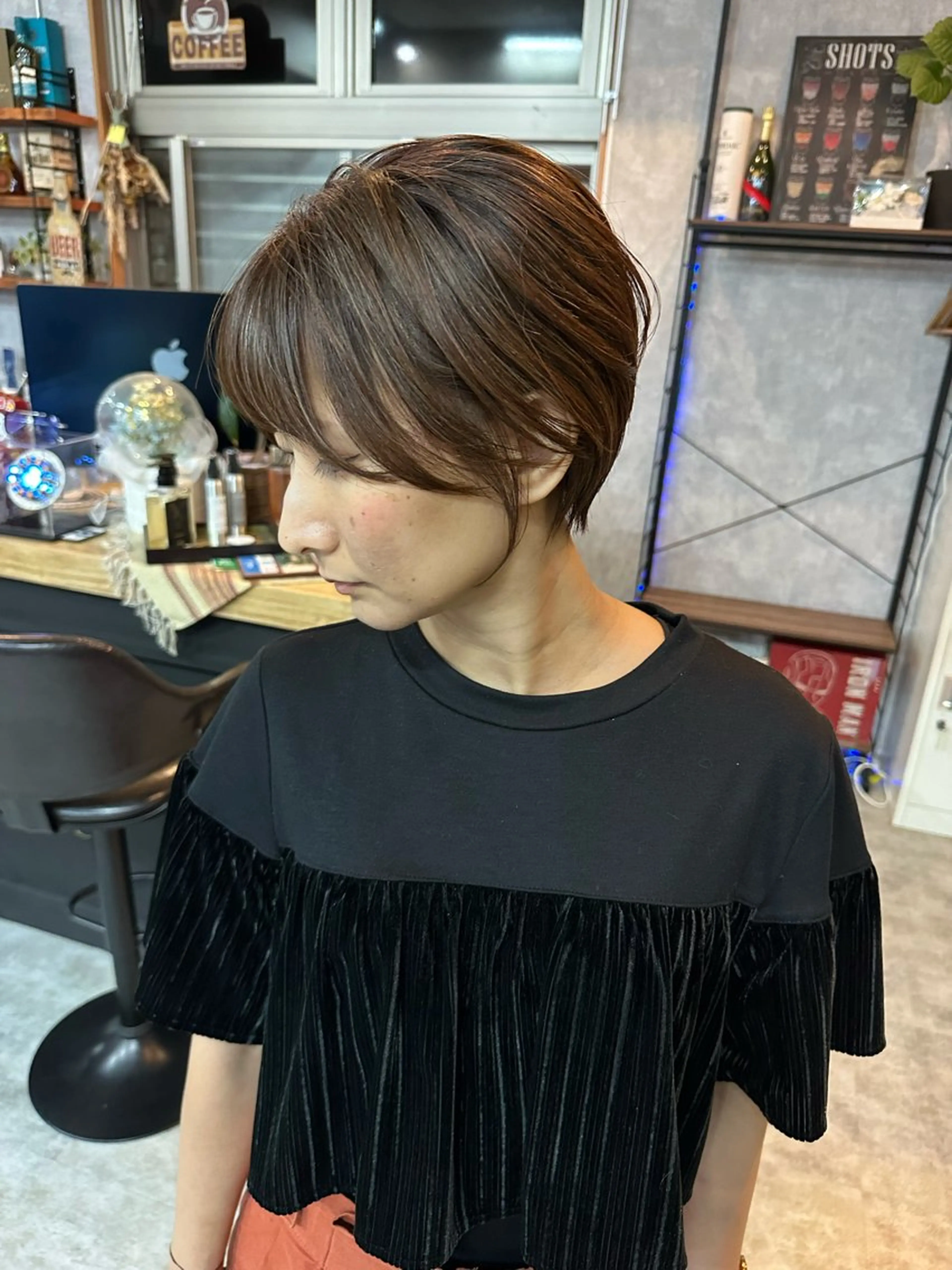 ショート 切りっぱなしボブ ショートボブ ハンサムショート 丸みショート ボブ カット ヘアカラー トリートメント C’LD hair  produce /シールドヘア所属・モテ髪/ボブ/ショー ト/アダチフウトのヘアスタイル
