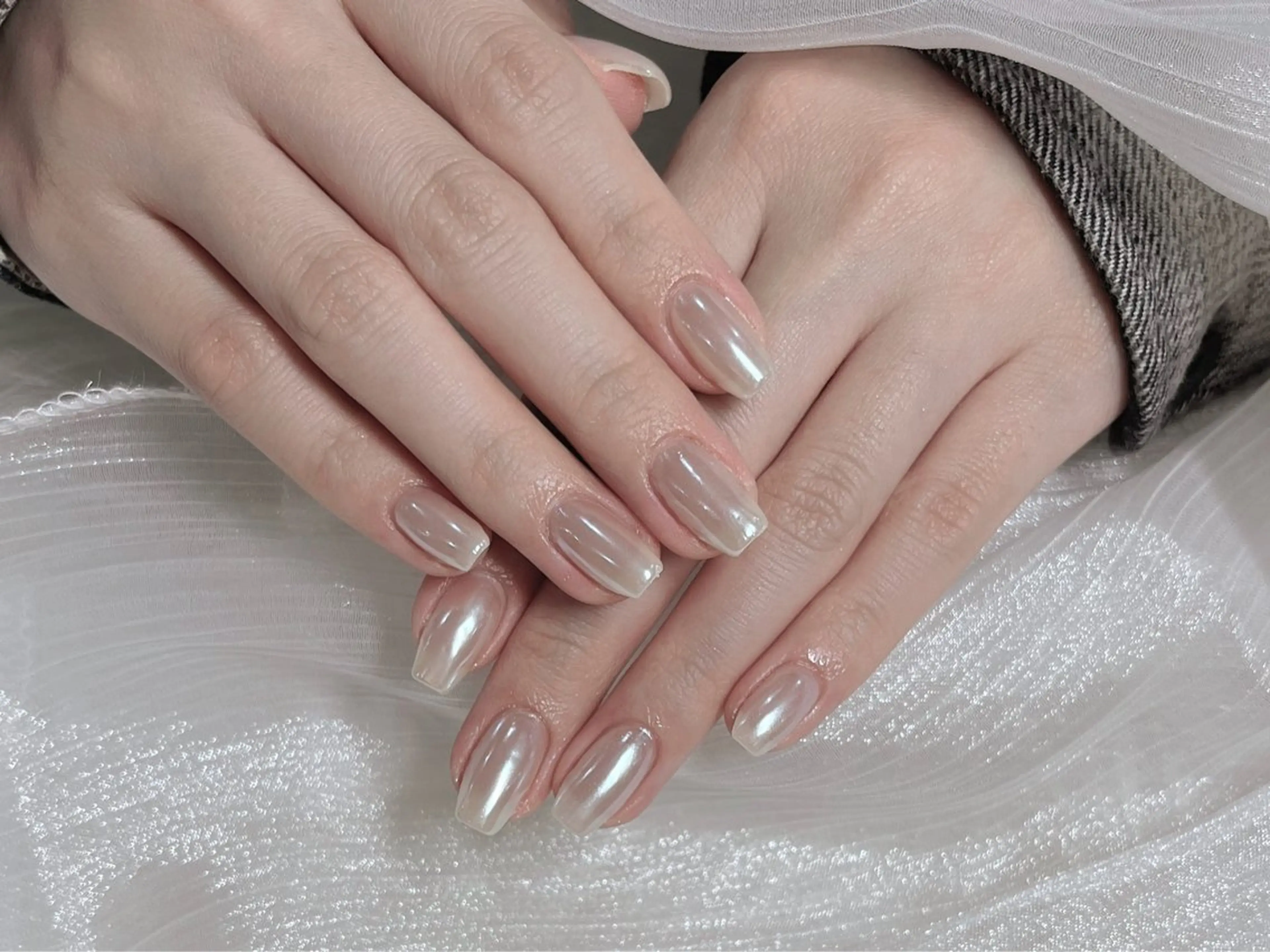 ネイル オーロラネイル キラキラネイル ハンドネイル FLY Nail Salonのネイルデザイン