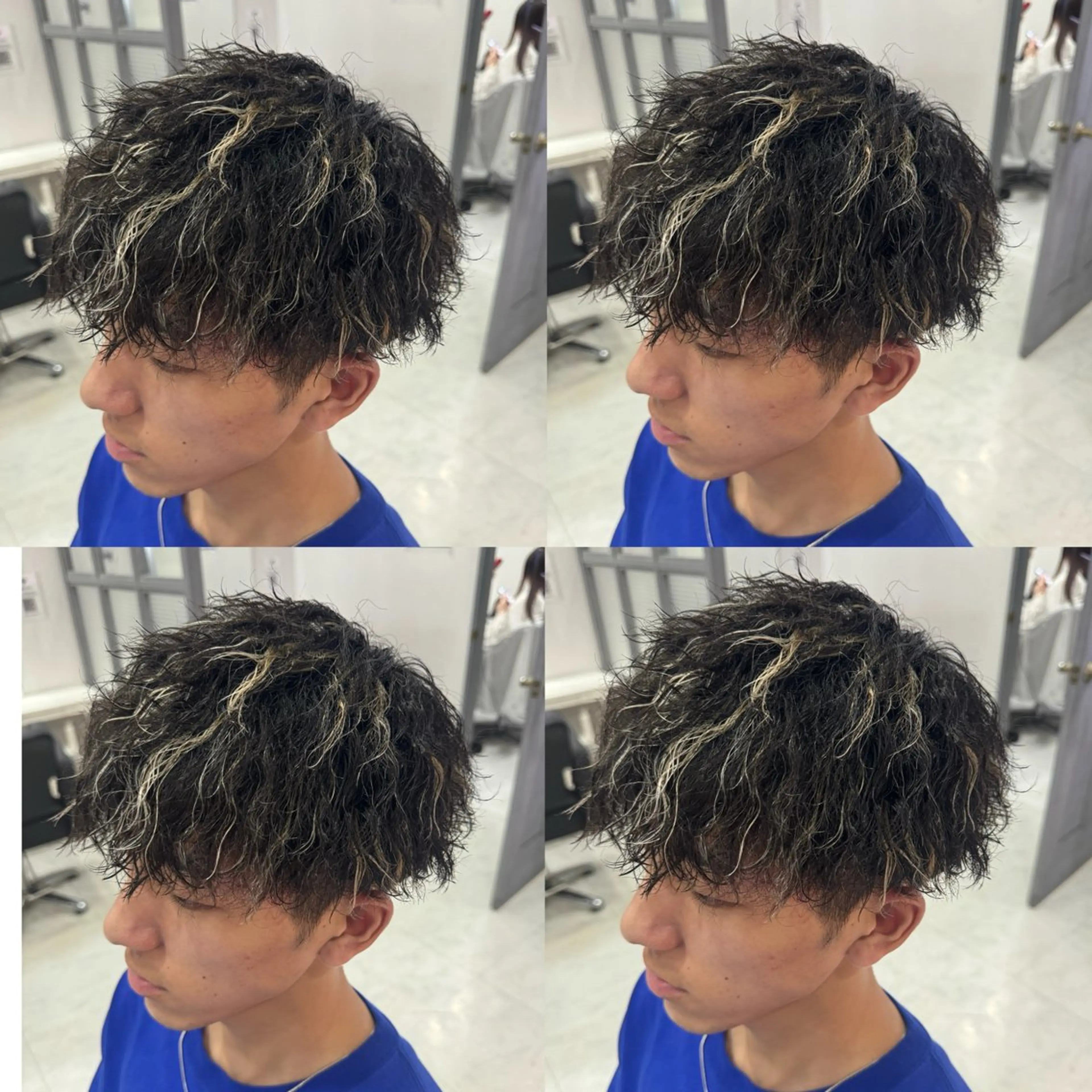 ミディアム カラー パーマ メンズ カット ヘアカラー パーマ トリートメント 🟣メンズパーマ 川端 永遠🟣のヘアスタイル