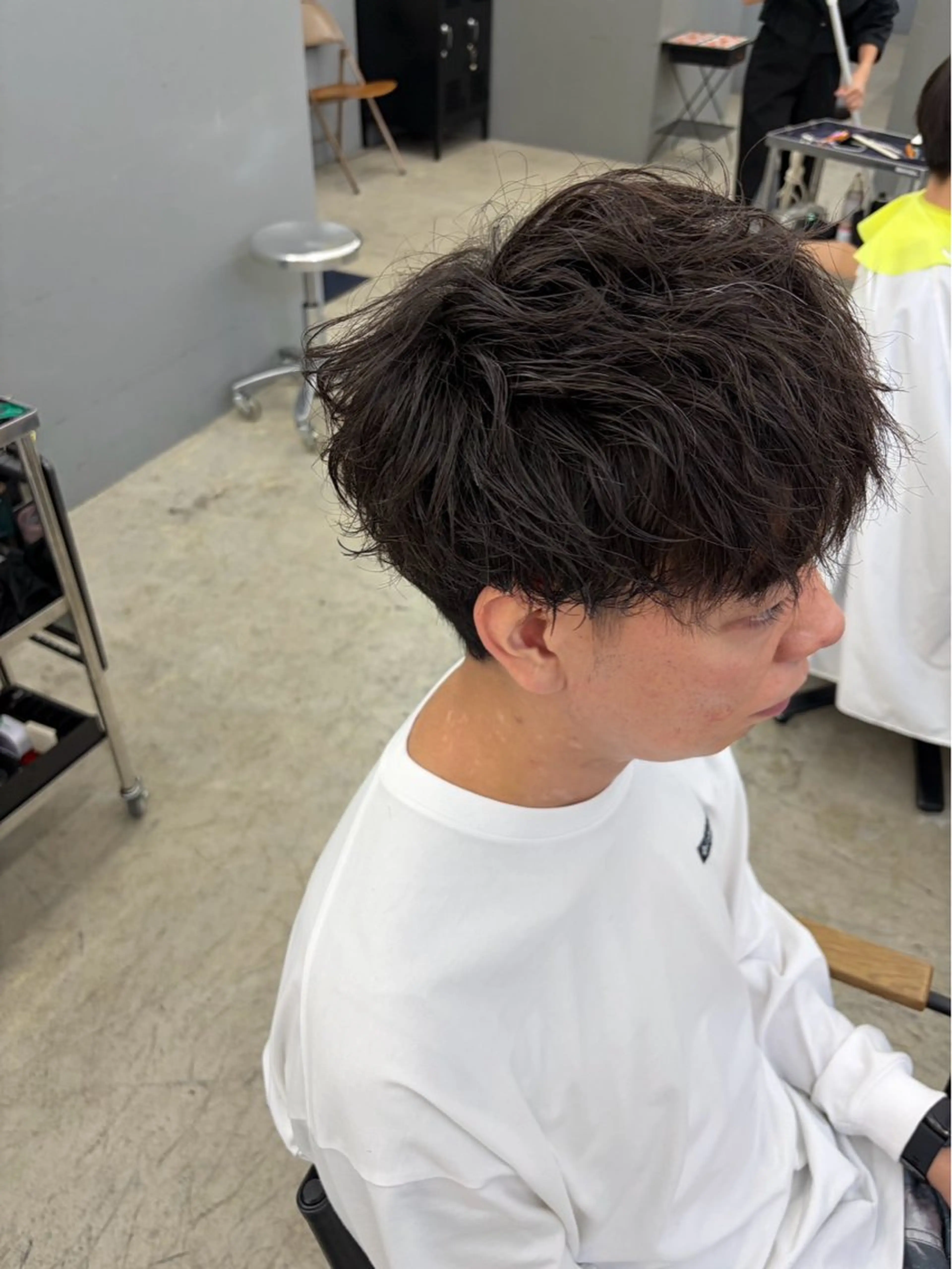 ショート パーマ メンズ カット パーマ メンズ専門サロン wokeのヘアスタイル