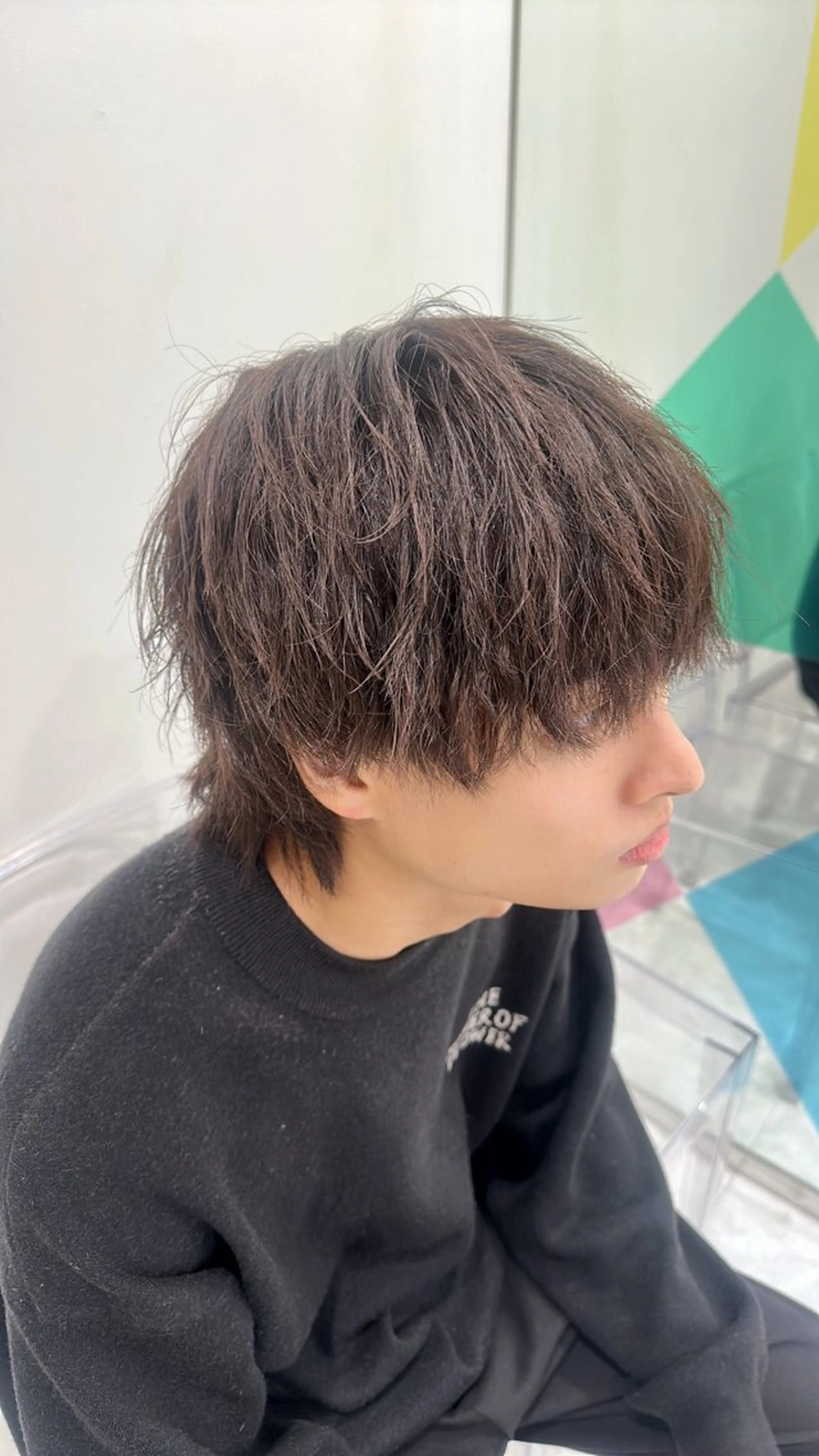 ショート パーマ ハイトーン🌈メンズ カット♡Machanのヘアスタイル