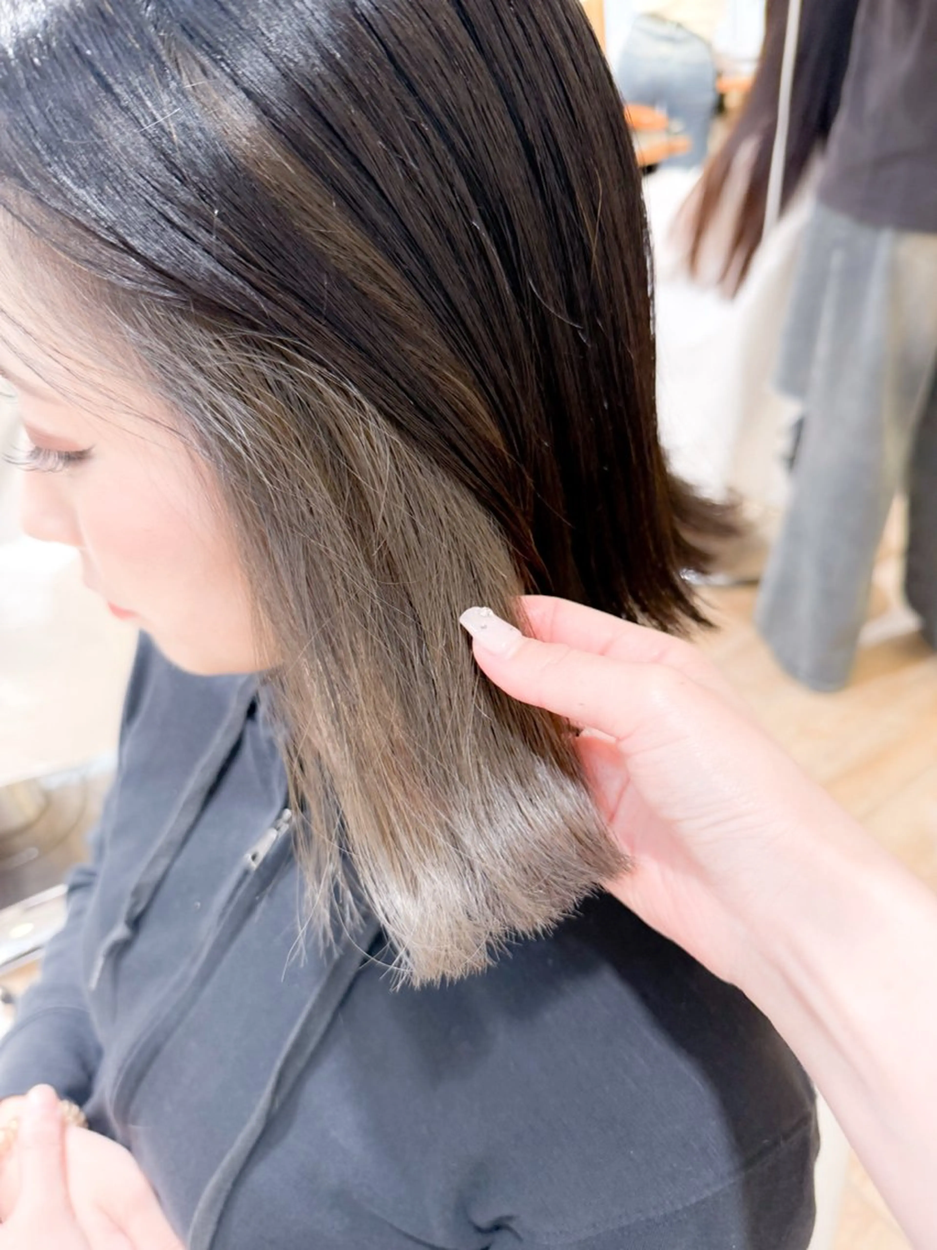 ミディアム カラー インナーカラー ボブ ヘアカラー ✨カラー支持No.1 🧸ワキ カナコ🧸のヘアスタイル