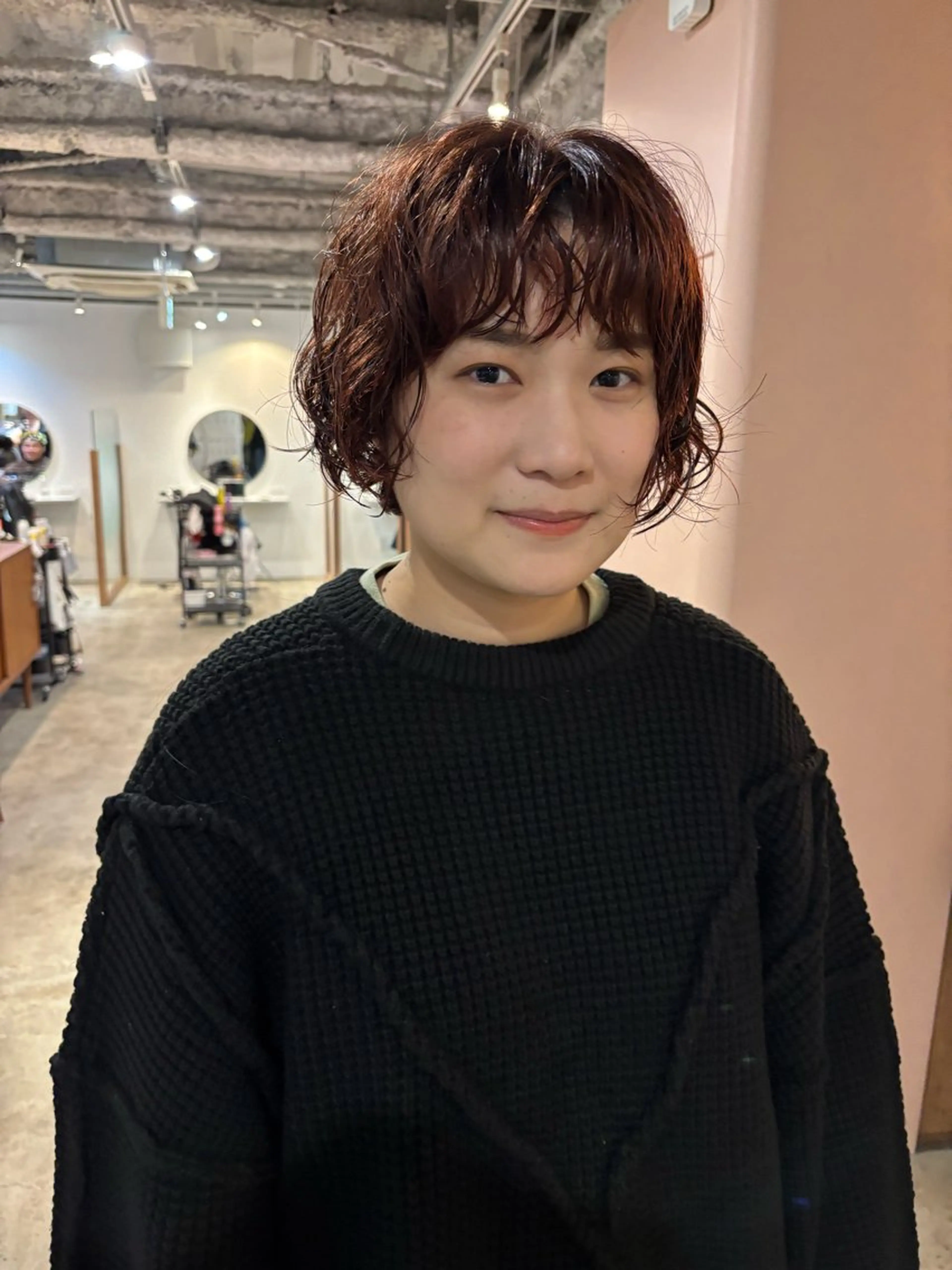 ショート カラー パーマ カット パーマ トリートメント Hayashi Shioriのヘアスタイル