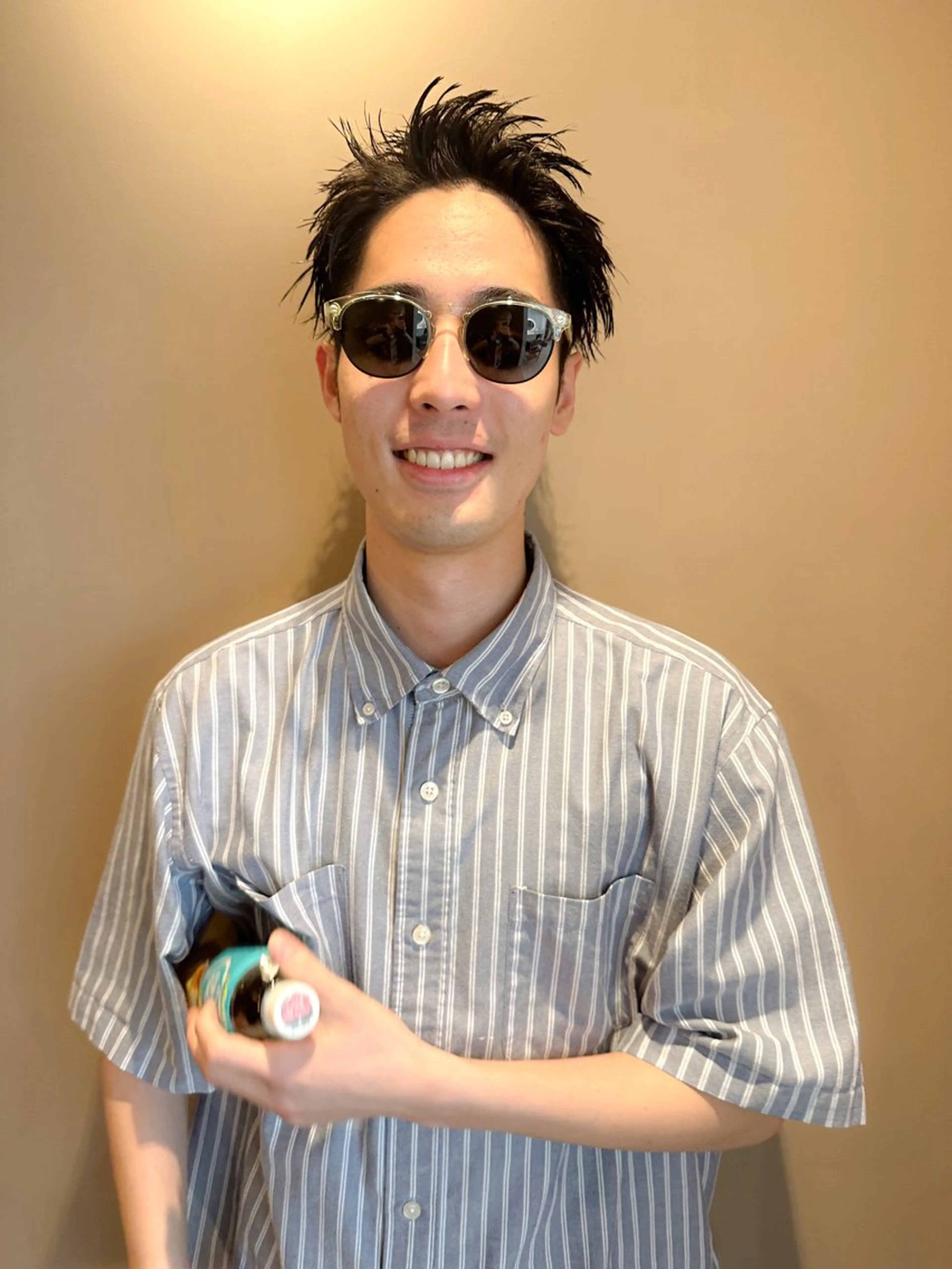 ショート メンズ 艶髪ブリーチ 永井竜也のヘアスタイル