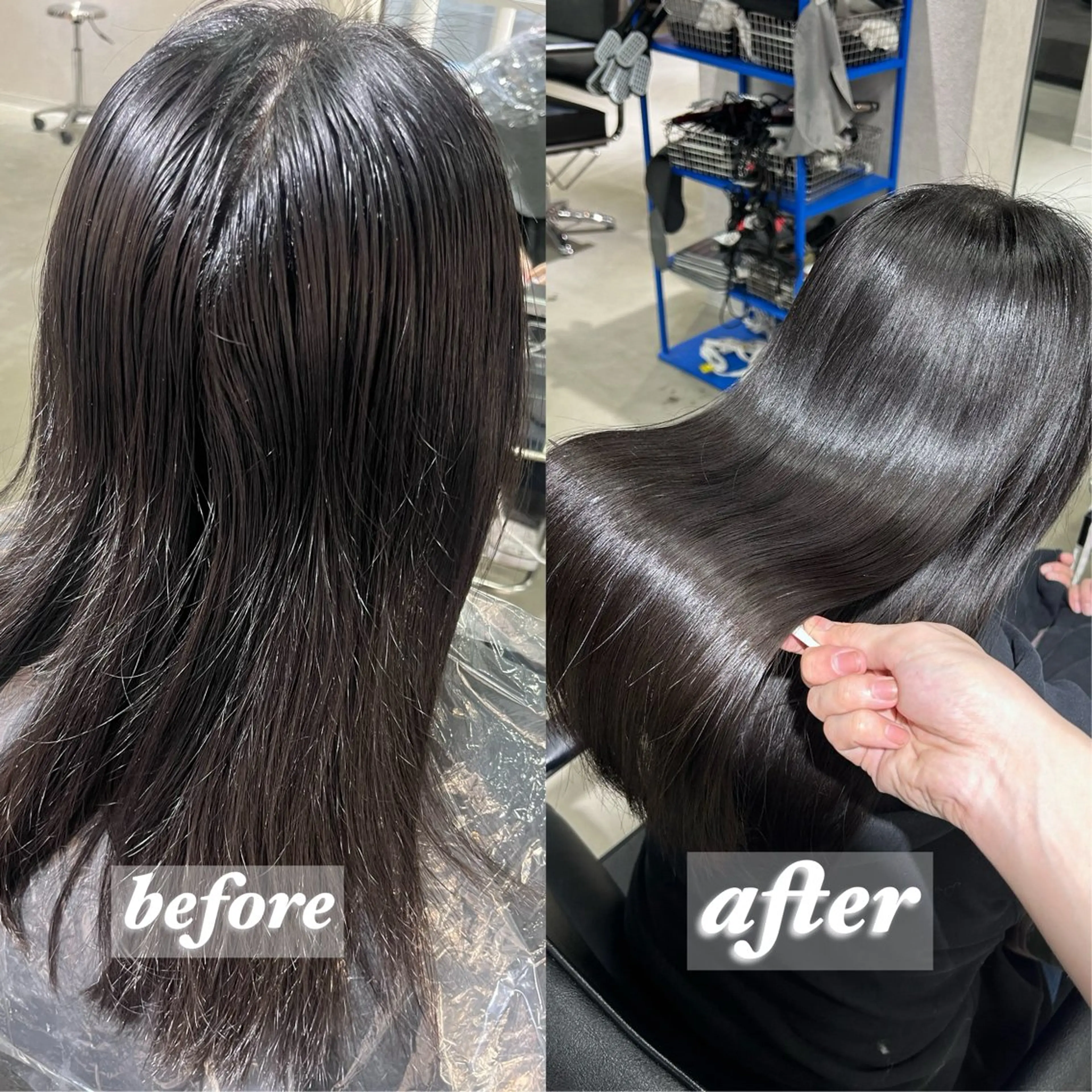セミロング カット ヘアカラー 縮毛矯正 髪質改善大阪/ 酸性縮毛矯正/ゆうとのヘアスタイル
