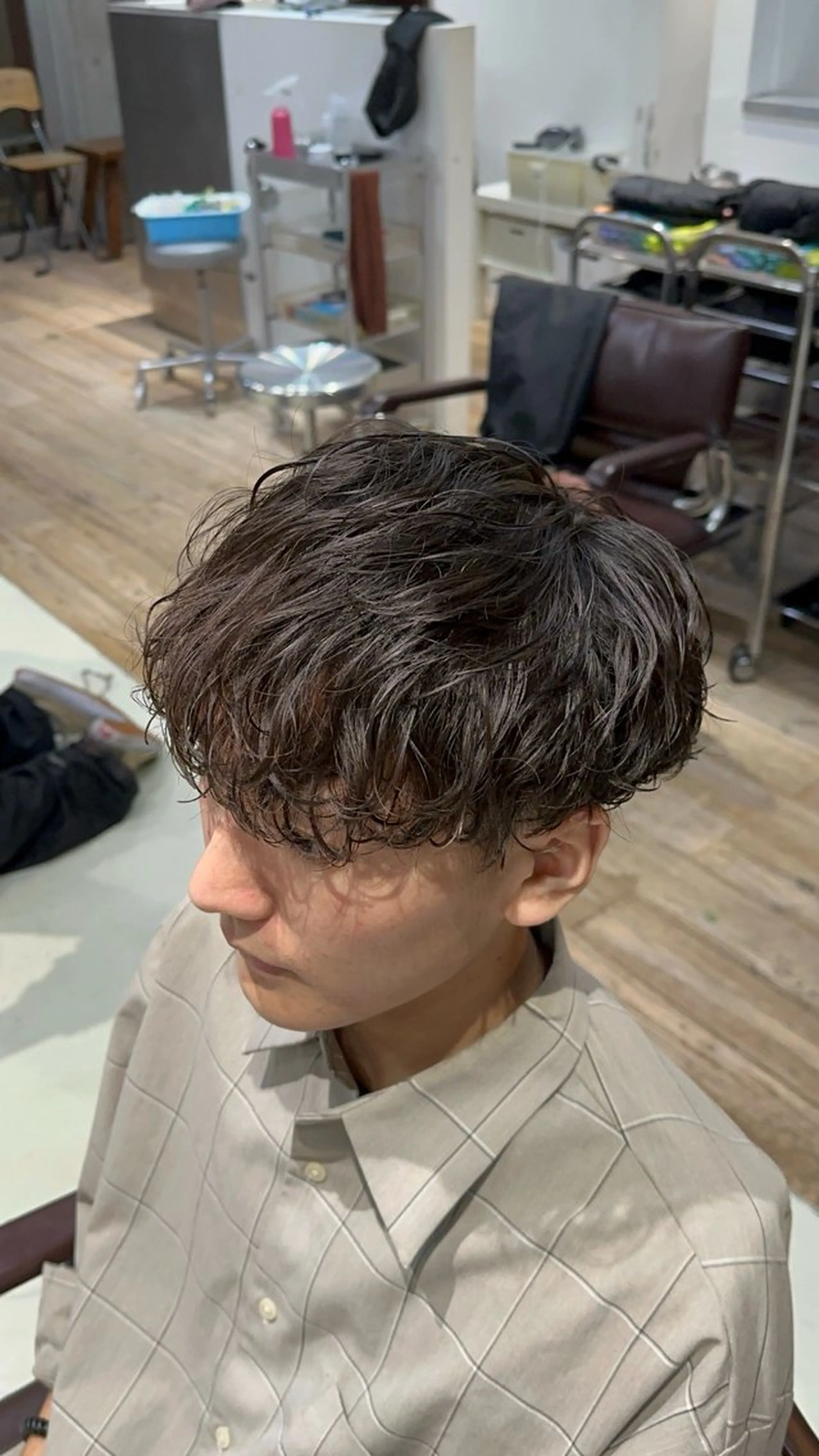 パーマ メンズ カット パーマ fifth原宿 宮部蓮のヘアスタイル