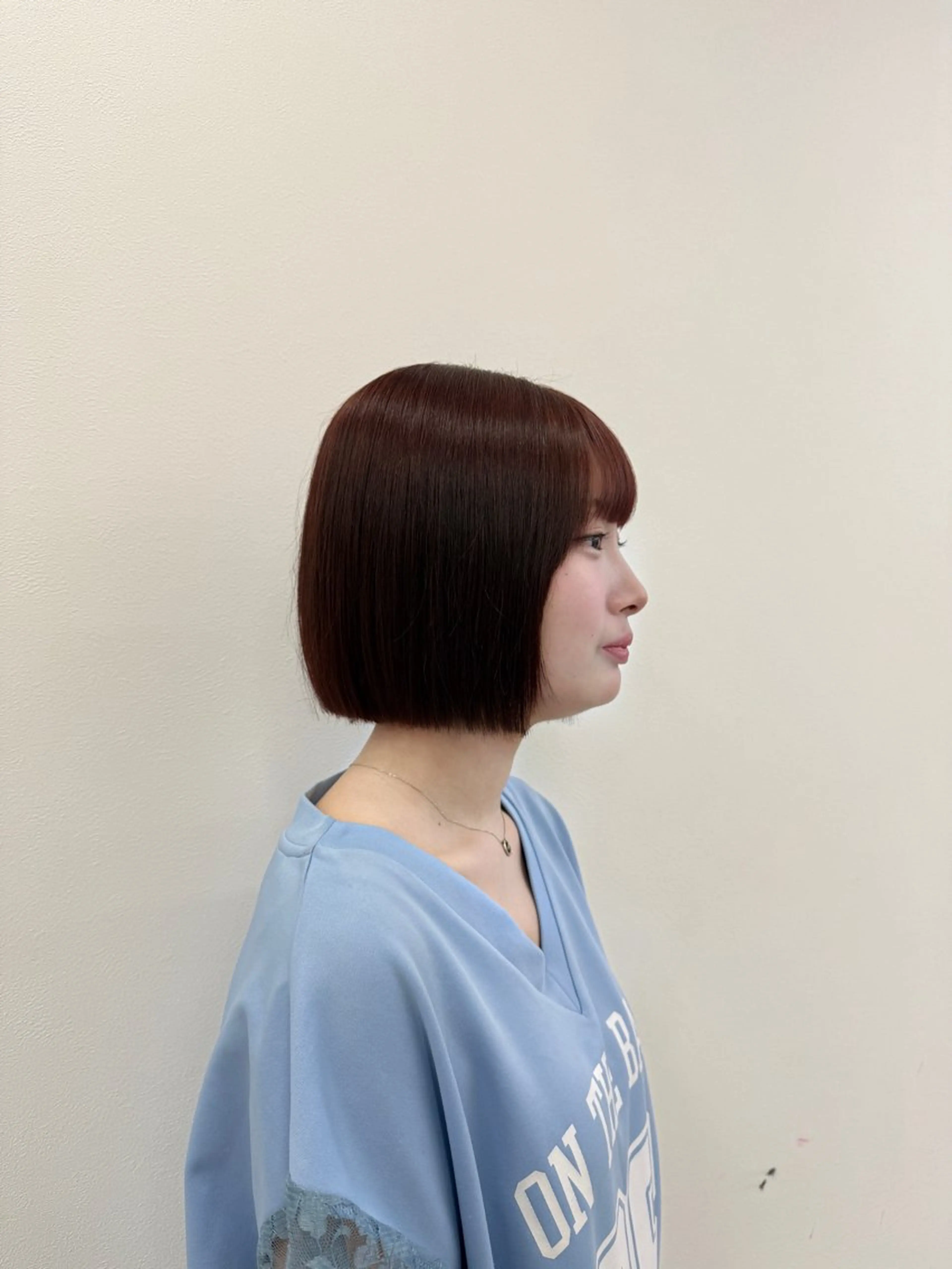 ミディアム カラー ヘアアレンジ ブラウンカラー ピンクカラー ピンクブラウン ボブ カット ヘアカラー トリートメント ヘアセット 🎀Girly艶髪 暖色🎀Harukaのヘアスタイル
