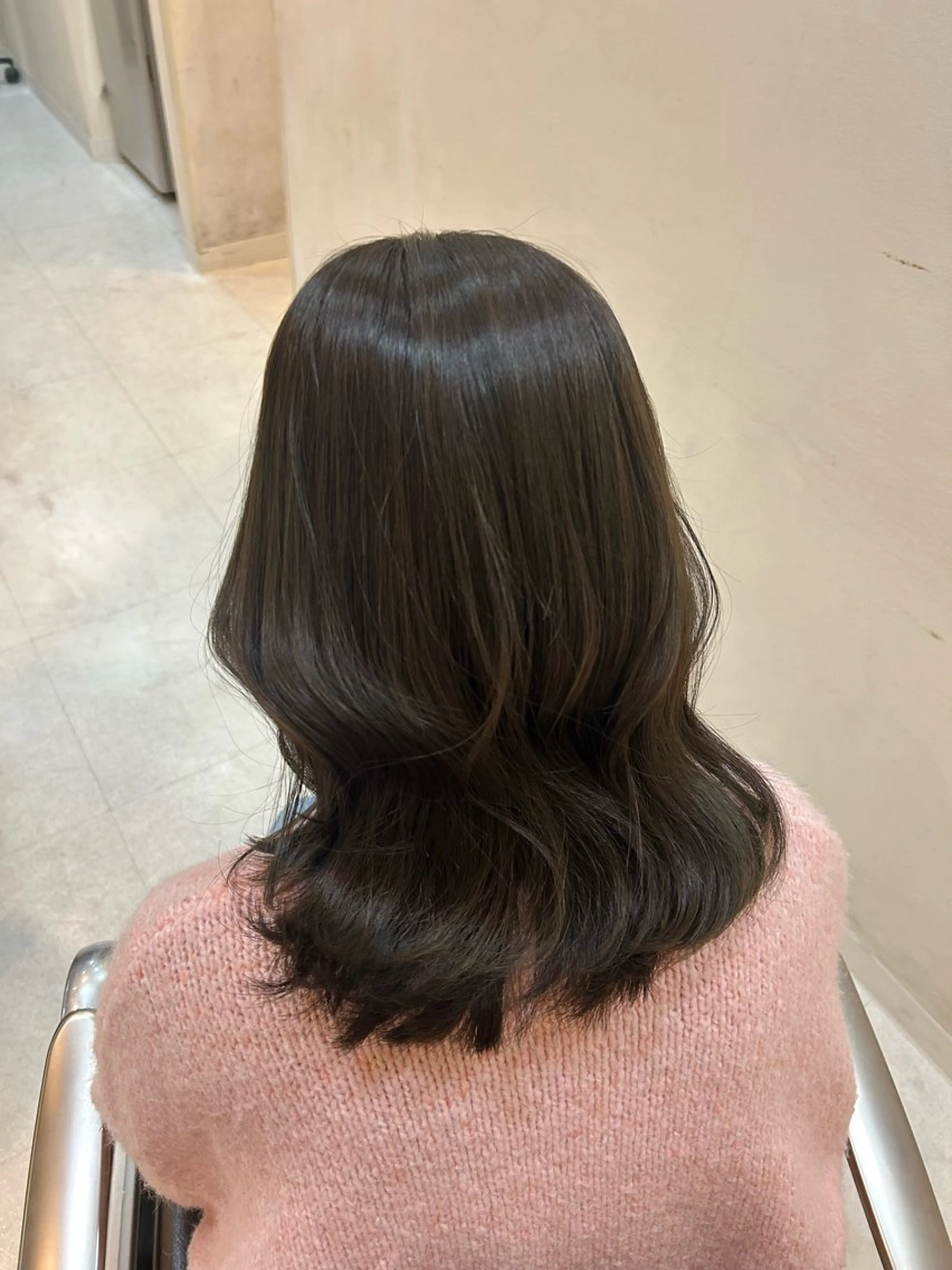 セミロング カラー 透明感カラー Realharukaのヘアスタイル