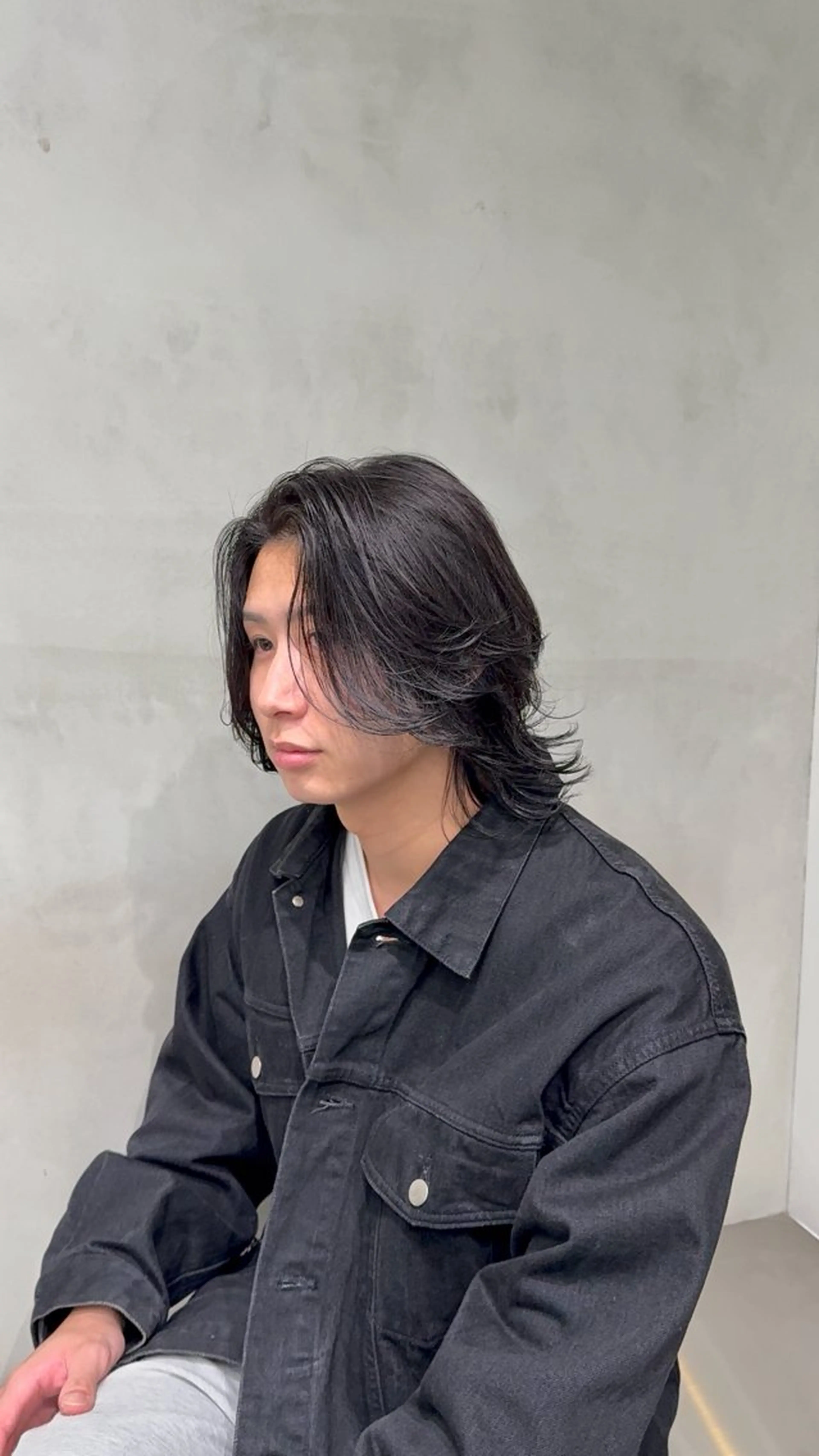 ミディアム カラー パーマ メンズ カット パーマ fifth shibuya所属・fifth 菅崎愛斗のヘアスタイル