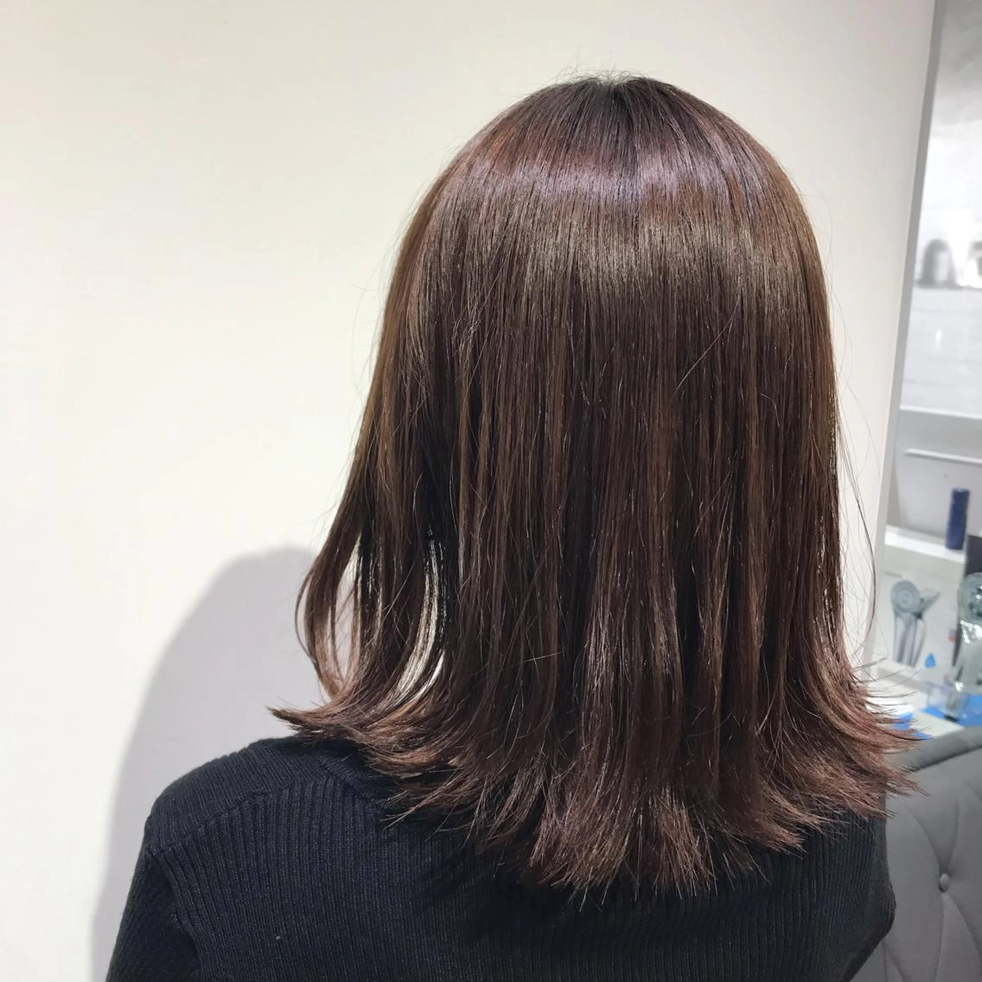 ミディアム カラー ベージュカラー 透明感カラー オリーブベージュ カット ヘアカラー トリートメント 暖色カラー🌹 中山由梨のヘアスタイル