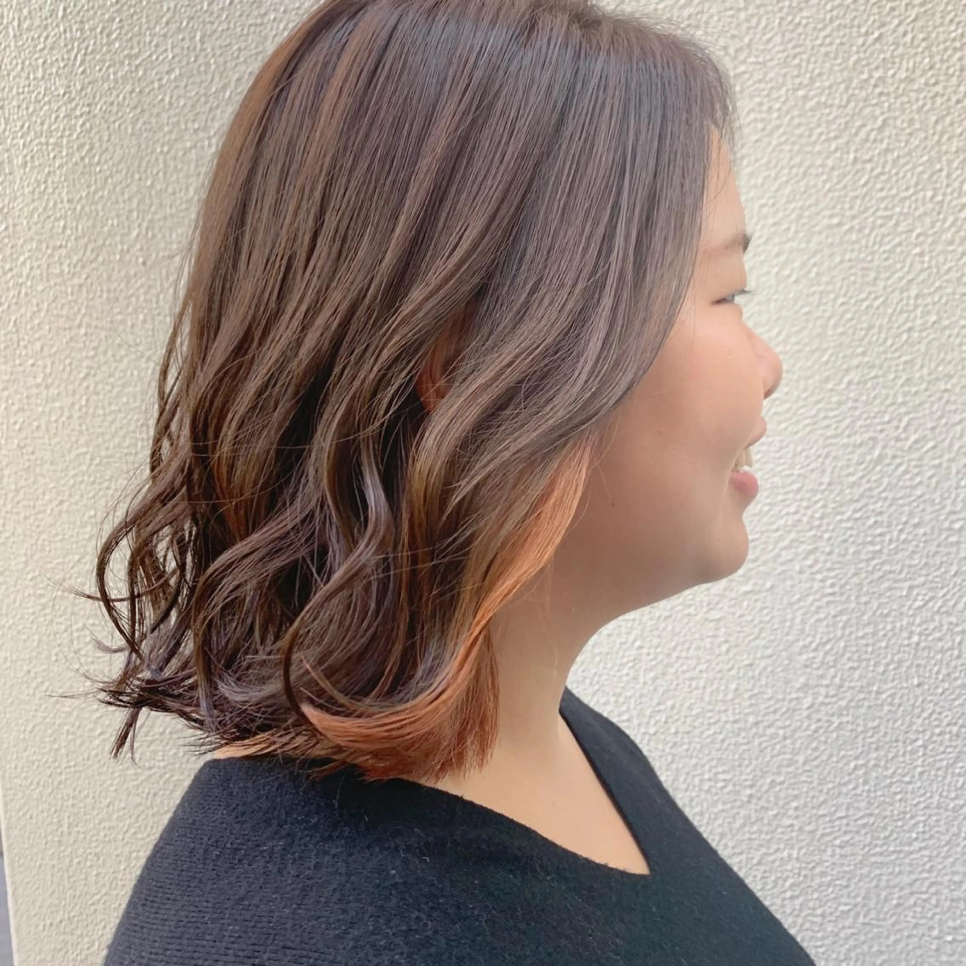 ミディアム ヘアカラー トリートメント Jewel Box所属・髪質改善ストレート 特化⭐️杉本奈稀沙のヘアスタイル