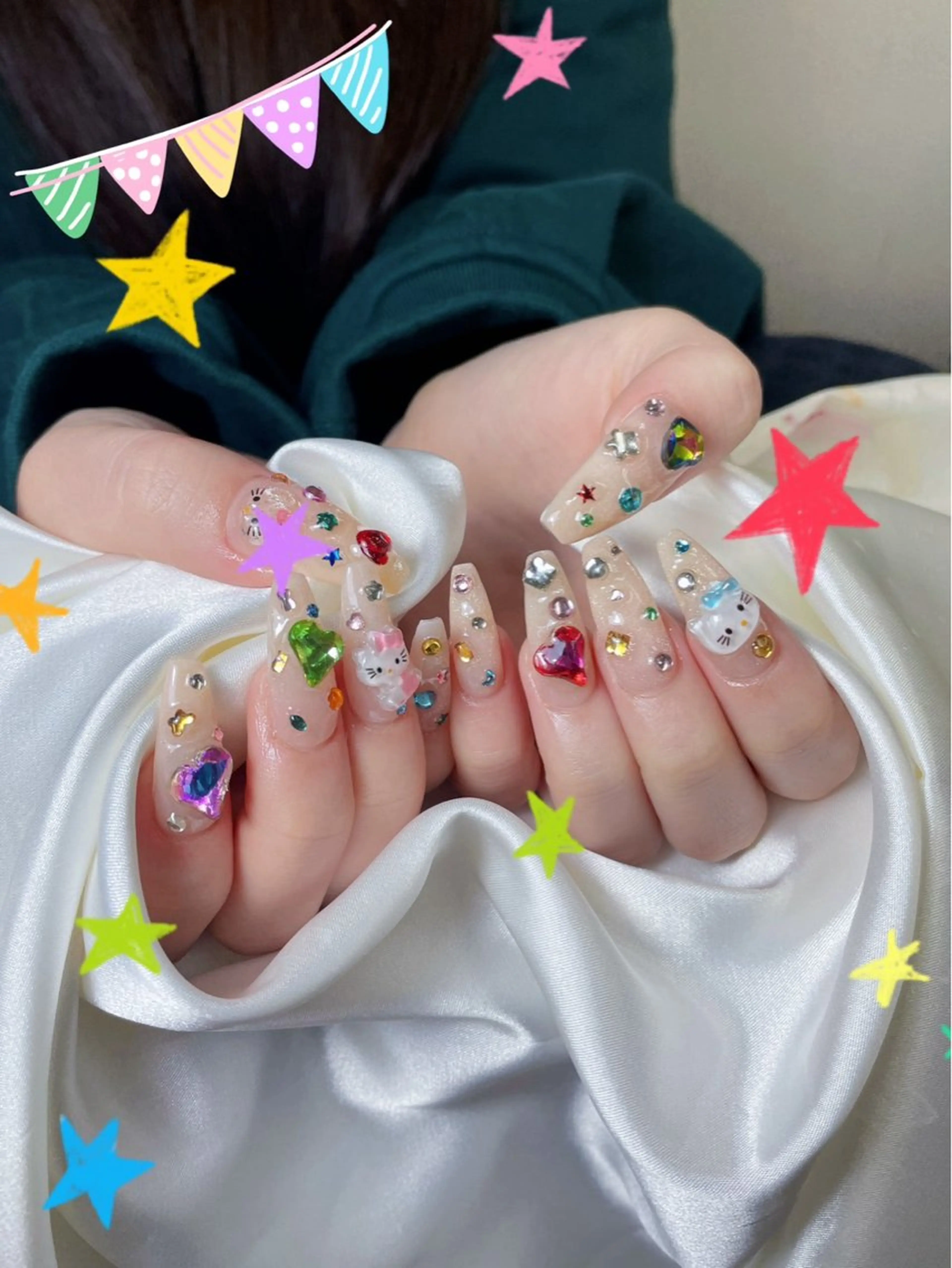 ネイル ブラウン チークネイル 桜ネイル 長さ出し フットネイル ハンドネイル XIINH NAIL SALONのネイルデザイン