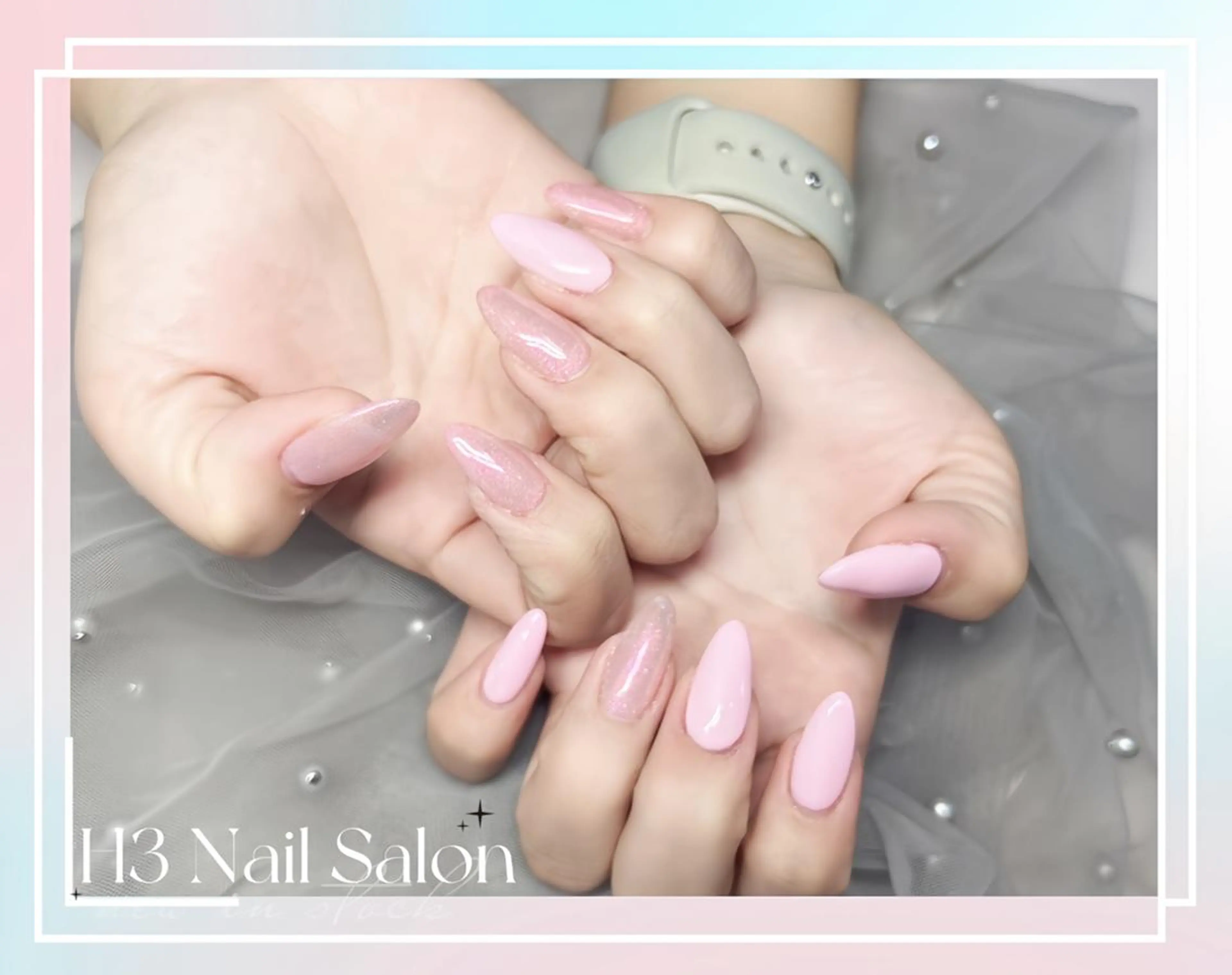 ロング Dione Nail 長さだし モデル募集のネイルデザイン