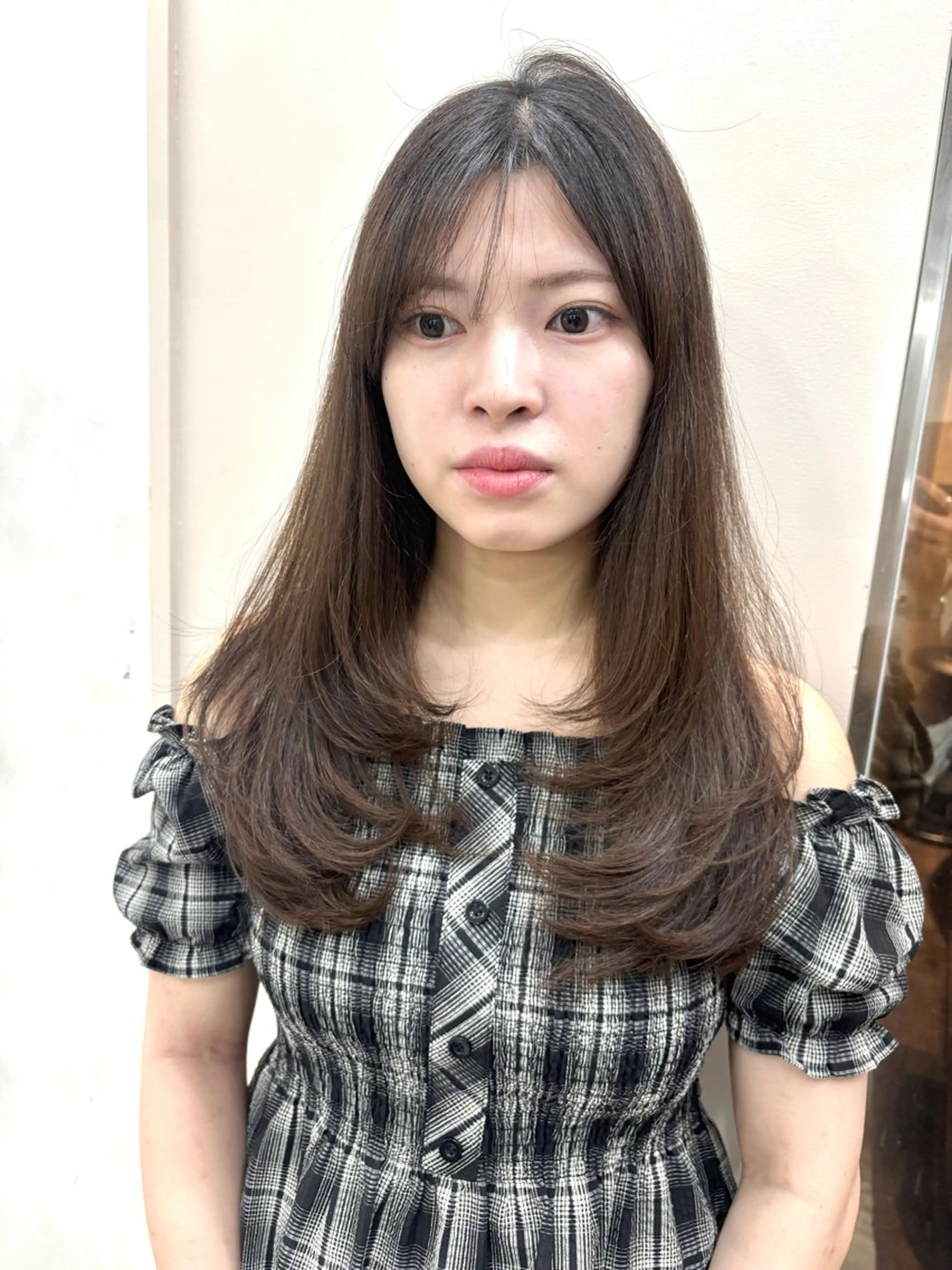 ロング レイヤーカット コトネ🫧 韓国風レイヤーカットのヘアスタイル