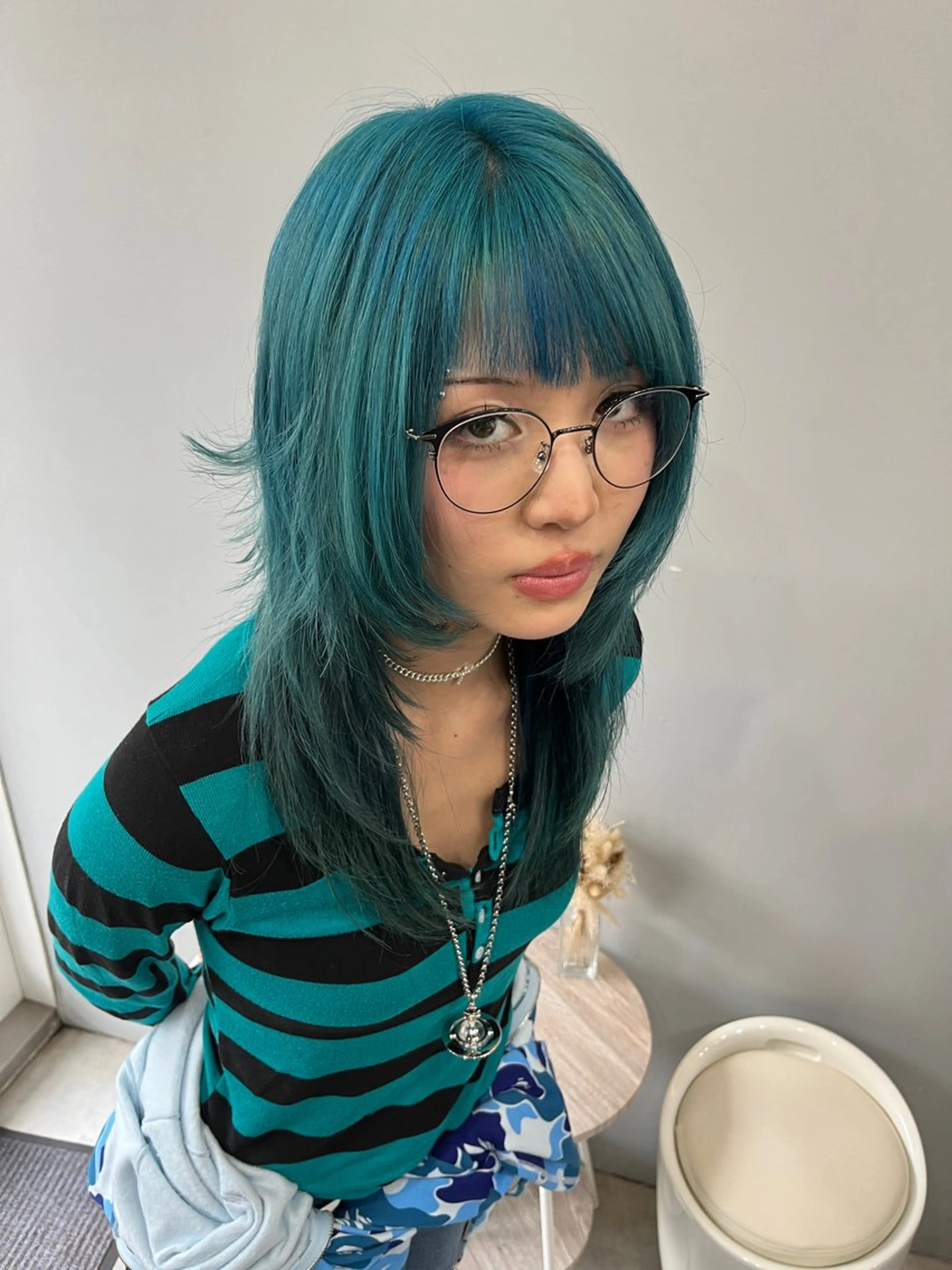 ロング カラー カット ヘアカラー トリートメント 🎀透明感ブリーチ カラー🎀ミズキのヘアスタイル