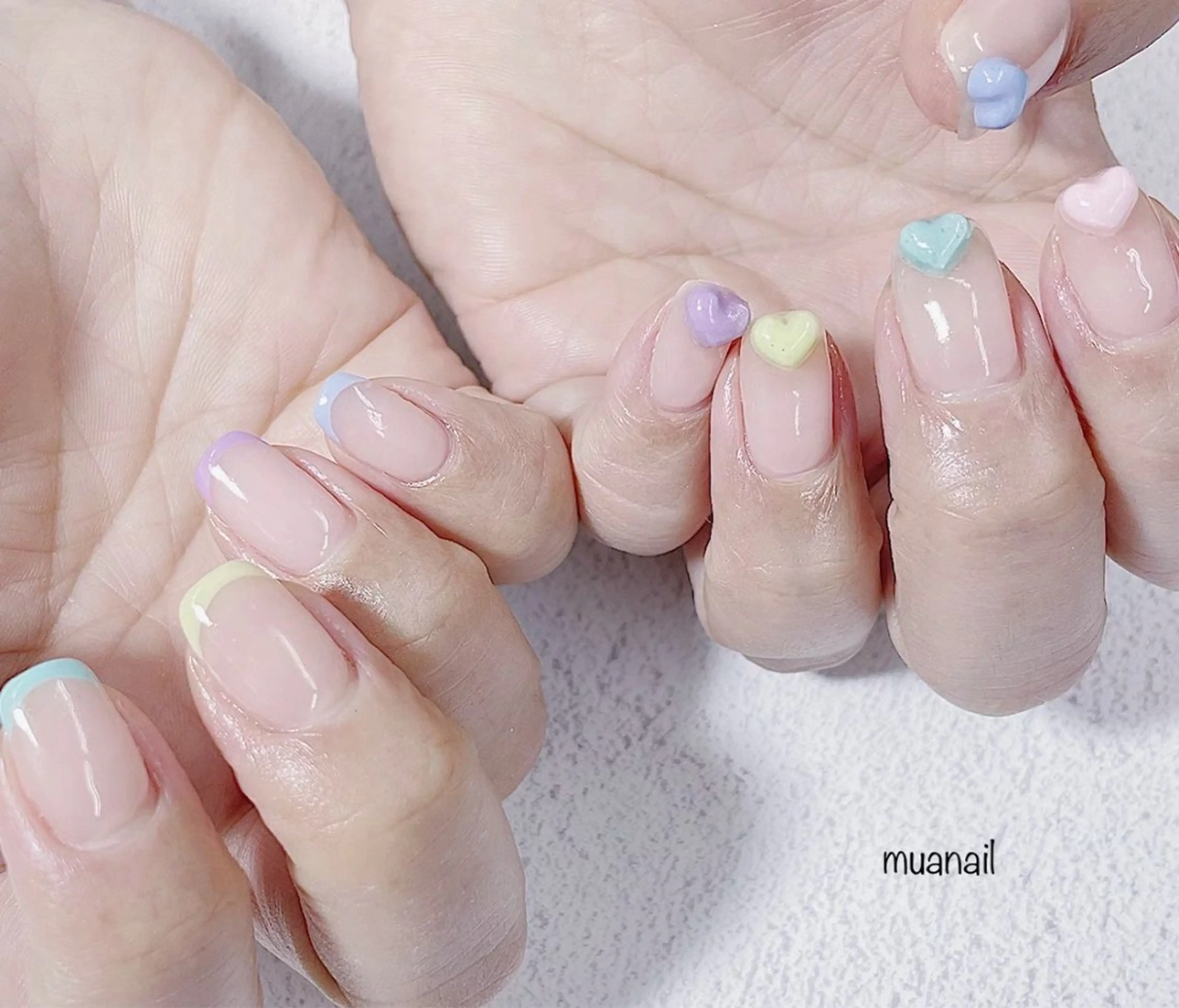 ネイル ブルー 春ネイル ハンドネイル mua nail mikiのネイルデザイン