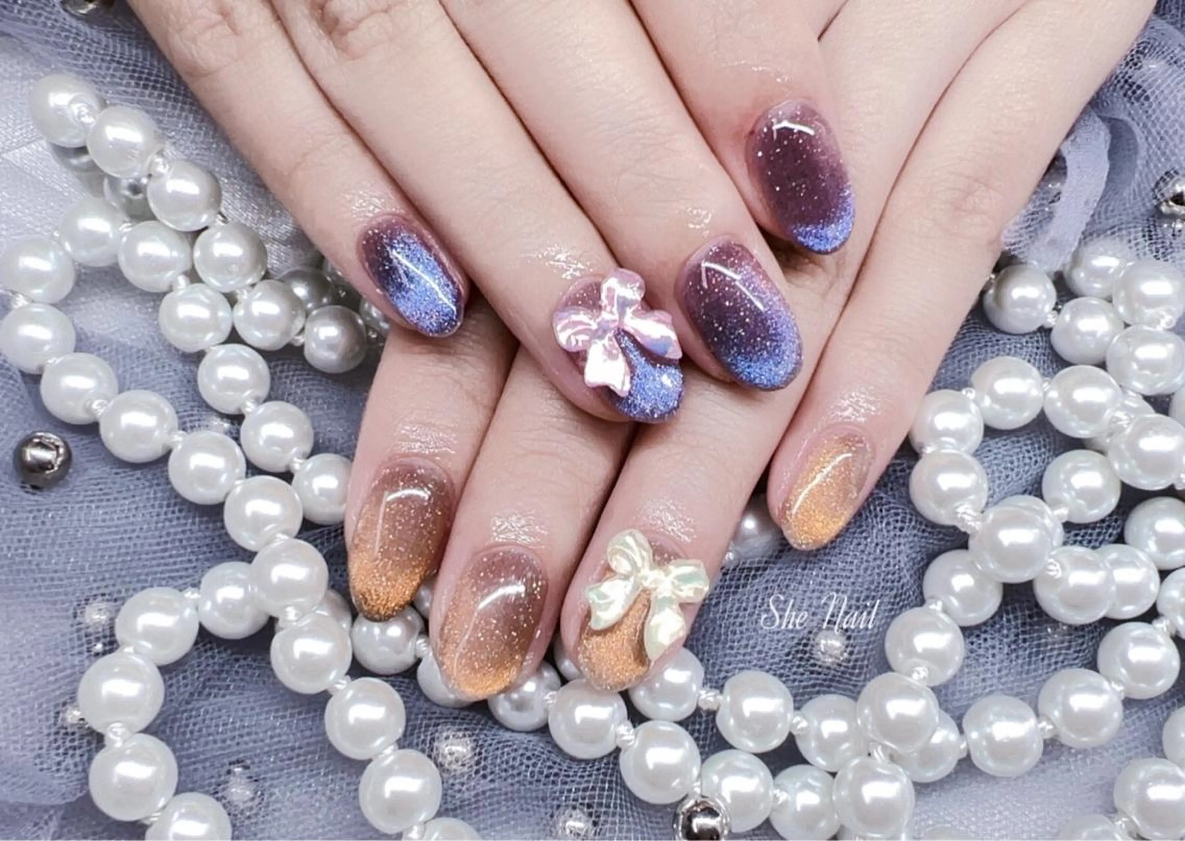 ネイル チークネイル 長さ出し マグネットネイル 持ち込み ワンカラーネイル ハンドネイル She   Nail所属・ISA_ BELLAのネイルデザイン